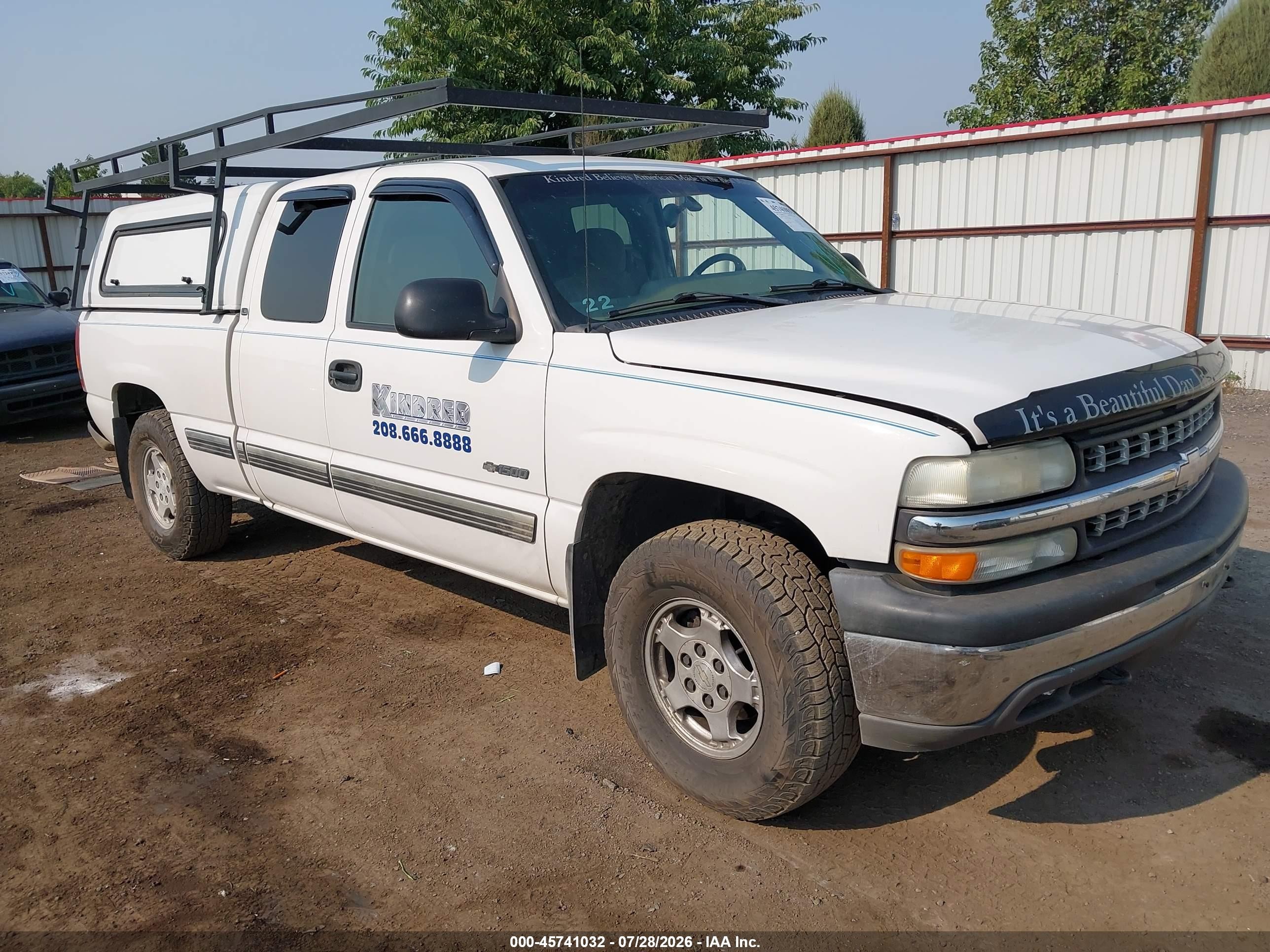 2002 Chevrolet Silverado 1500 Ls Белый vin: 2GCEK19T721137060