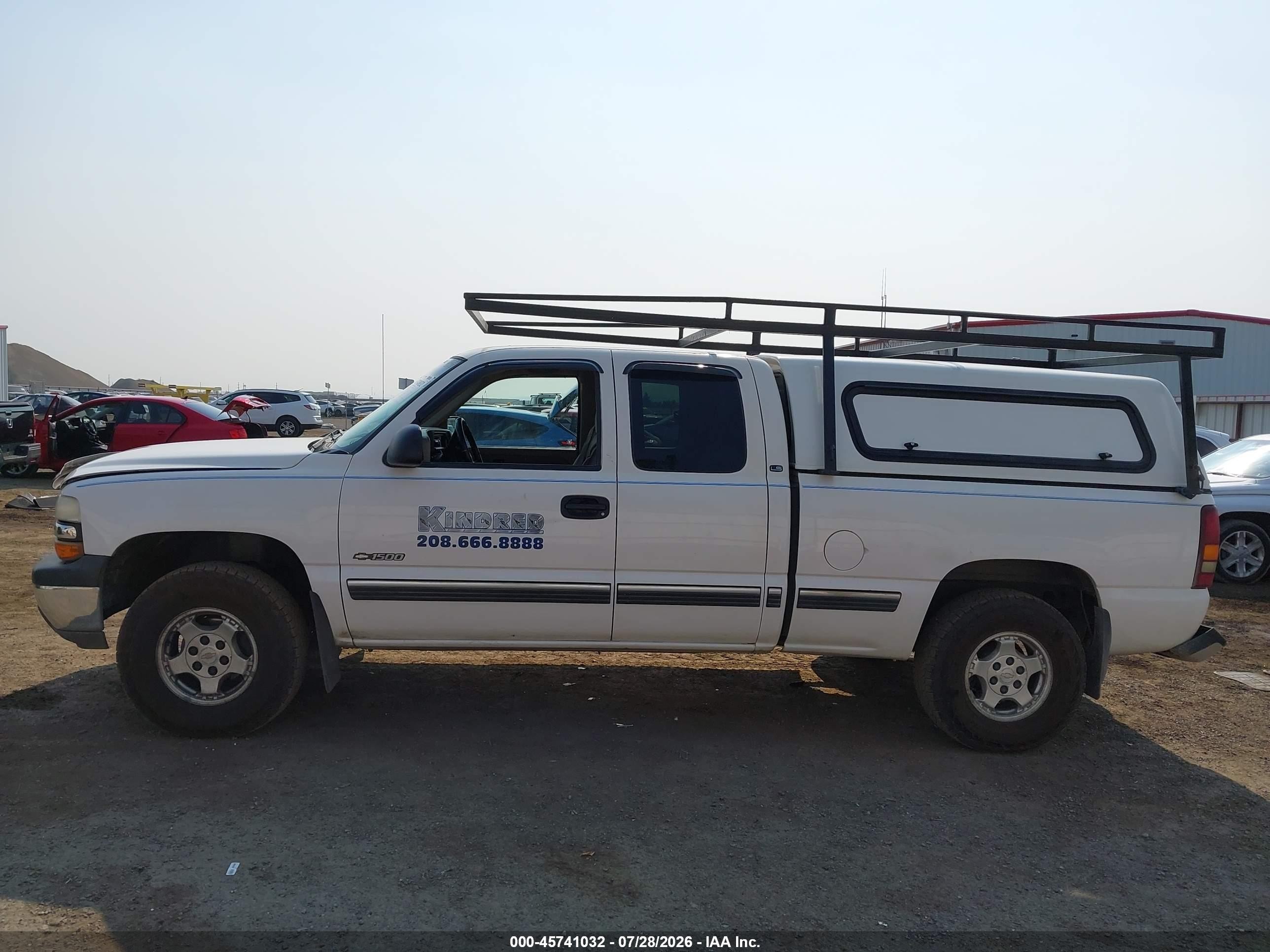 2002 Chevrolet Silverado 1500 Ls White vin: 2GCEK19T721137060