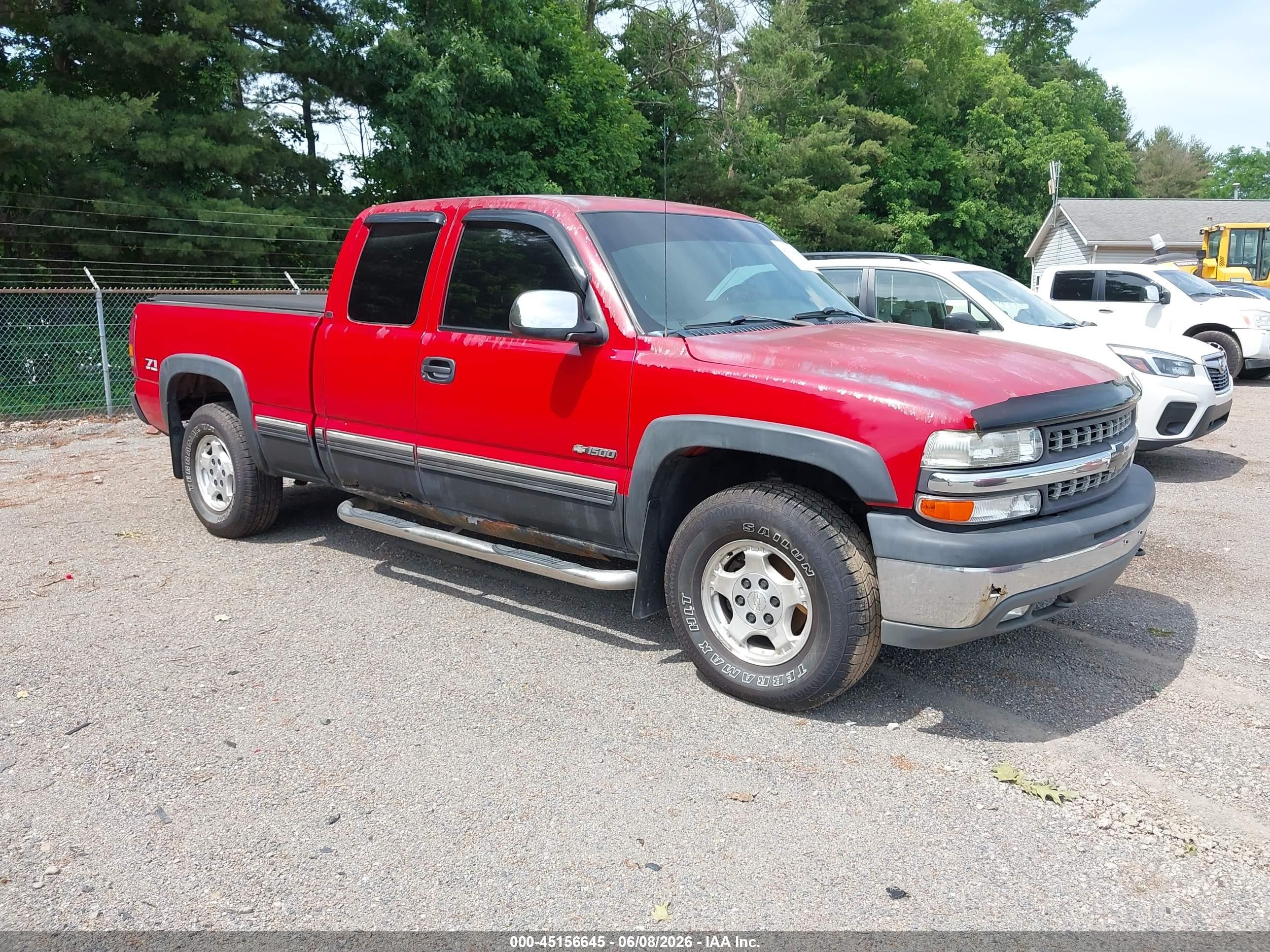 2002 Chevrolet Silverado 1500 Ls Красный vin: 2GCEK19T721355385