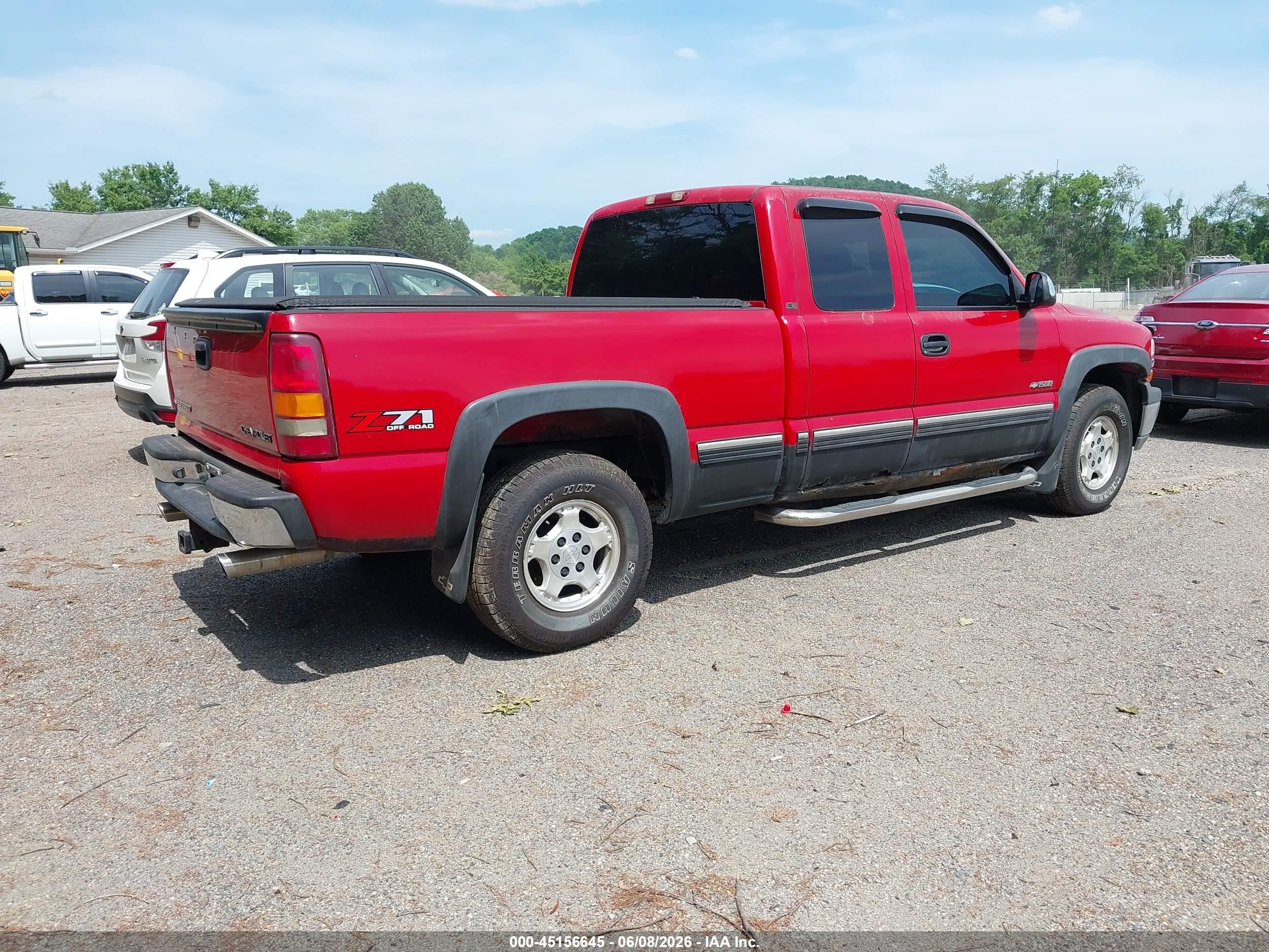 2002 Chevrolet Silverado 1500 Ls Красный vin: 2GCEK19T721355385