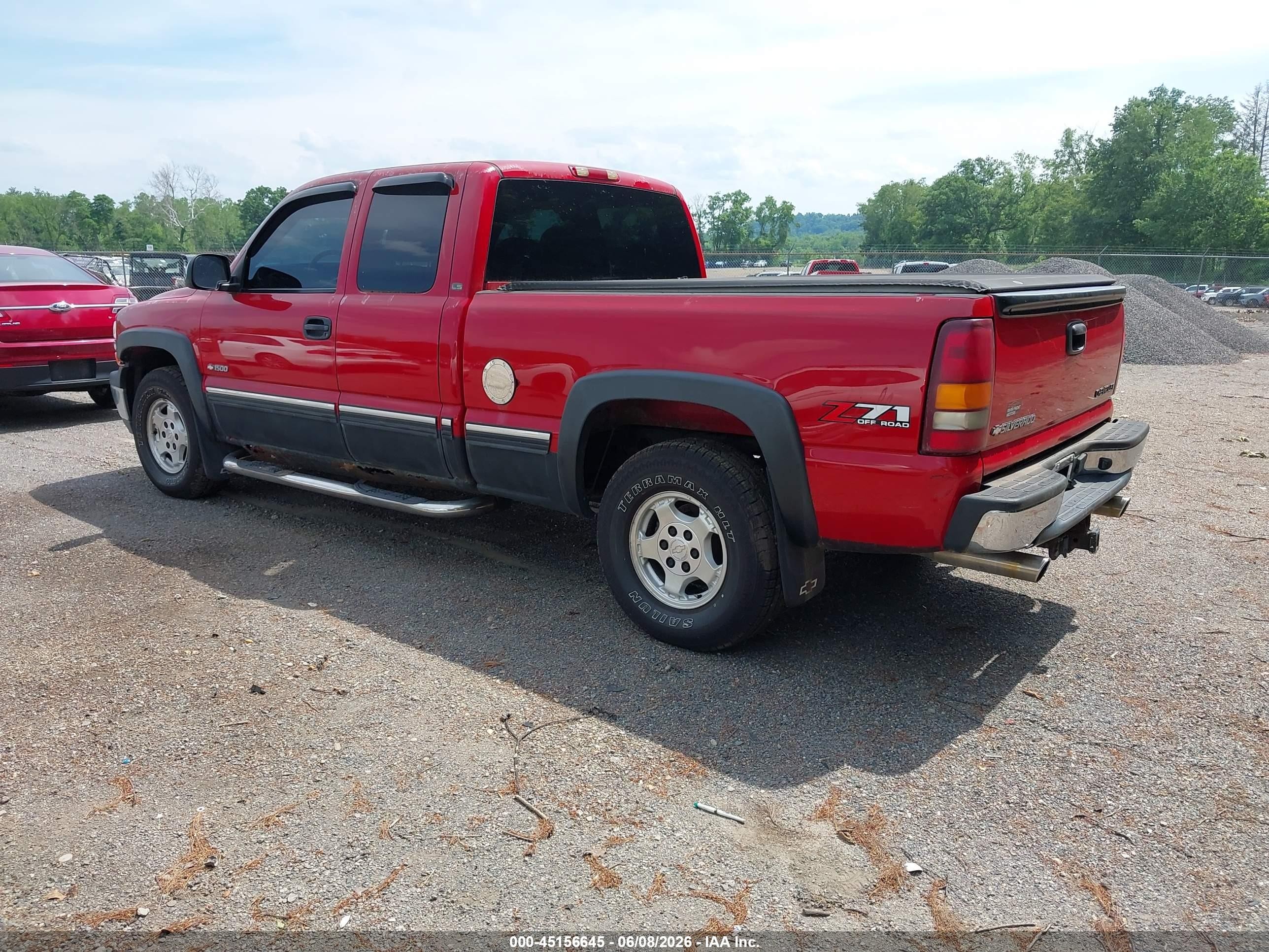 2002 Chevrolet Silverado 1500 Ls Красный vin: 2GCEK19T721355385