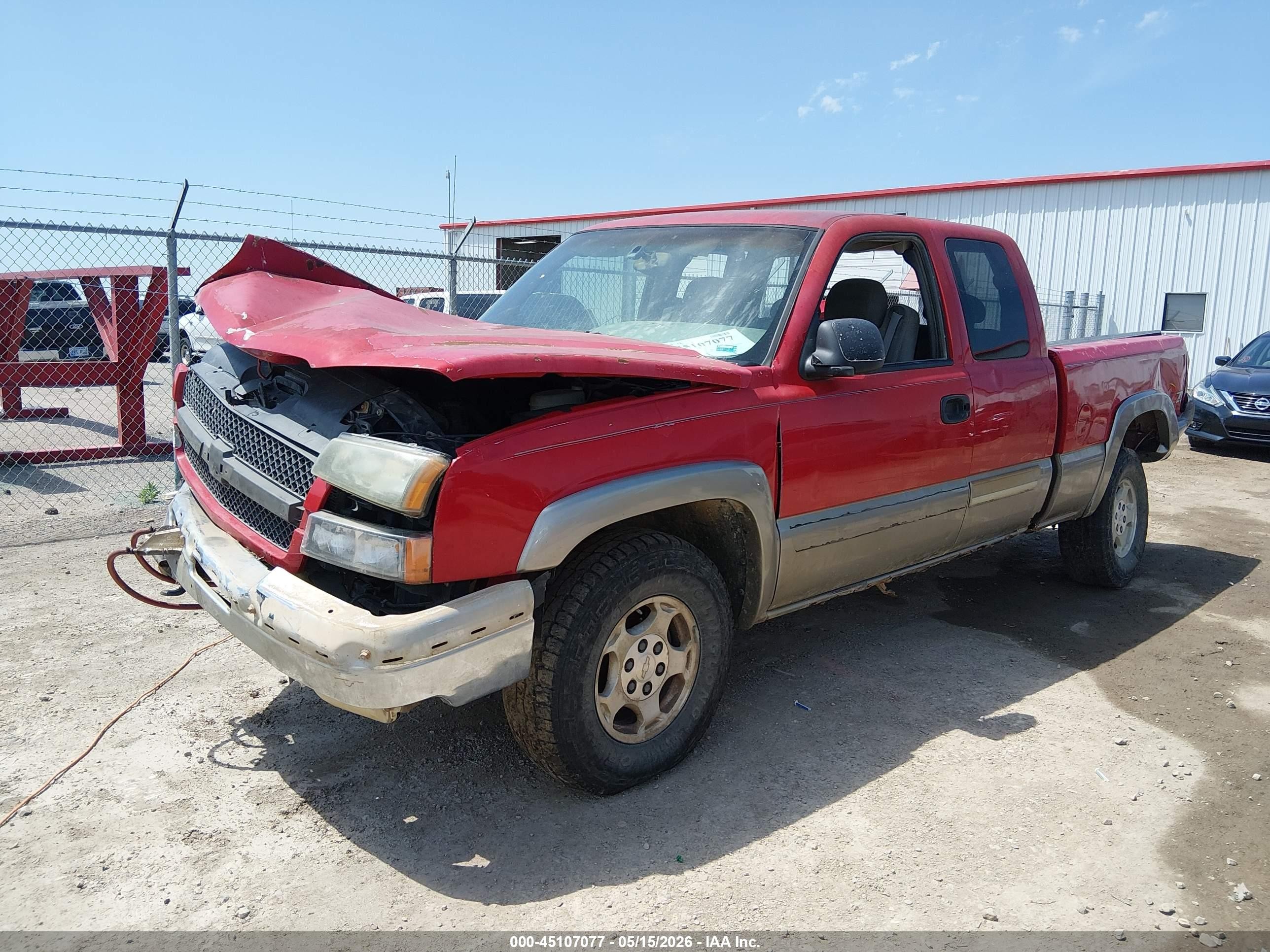 2003 Chevrolet Silverado 1500 Ls Red vin: 2GCEK19T731249195