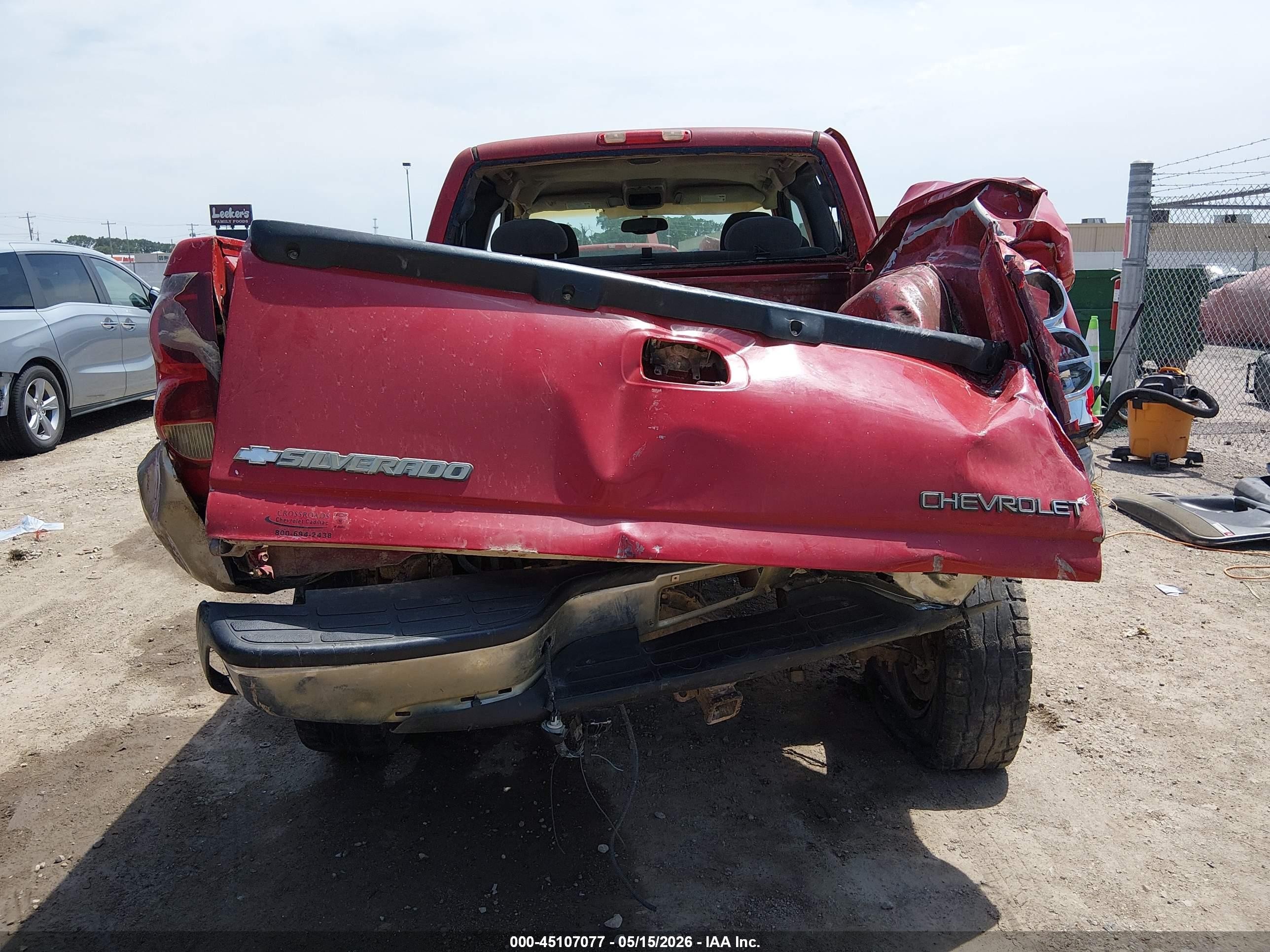 2003 Chevrolet Silverado 1500 Ls Red vin: 2GCEK19T731249195