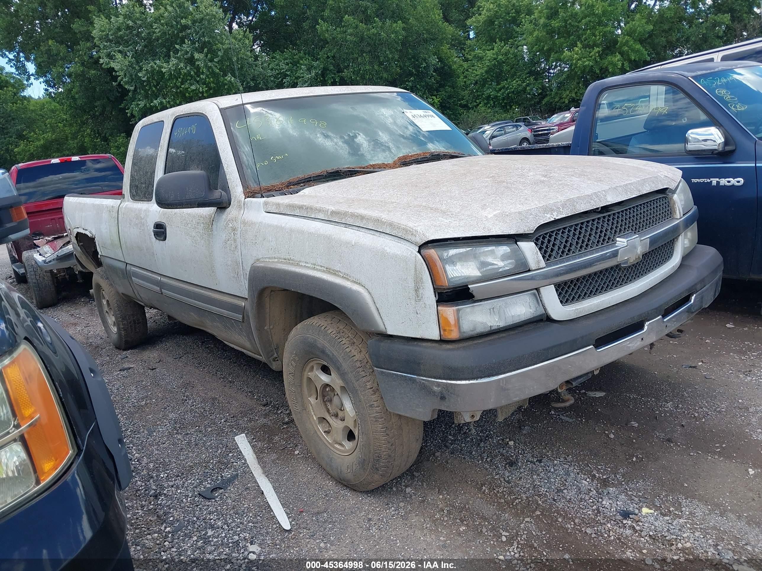 2003 Chevrolet Silverado 1500 Ls White vin: 2GCEK19T731279698