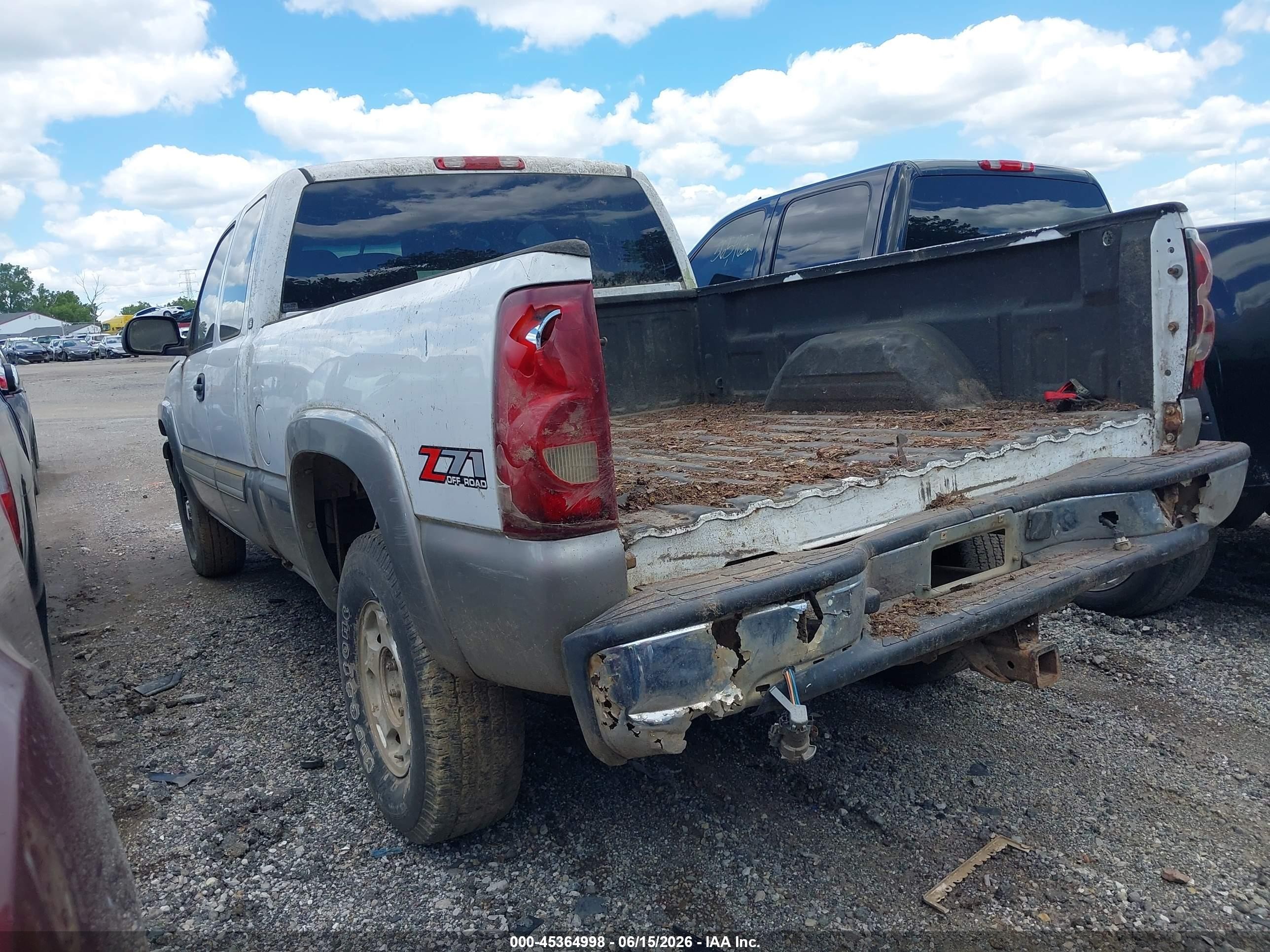 2003 Chevrolet Silverado 1500 Ls White vin: 2GCEK19T731279698