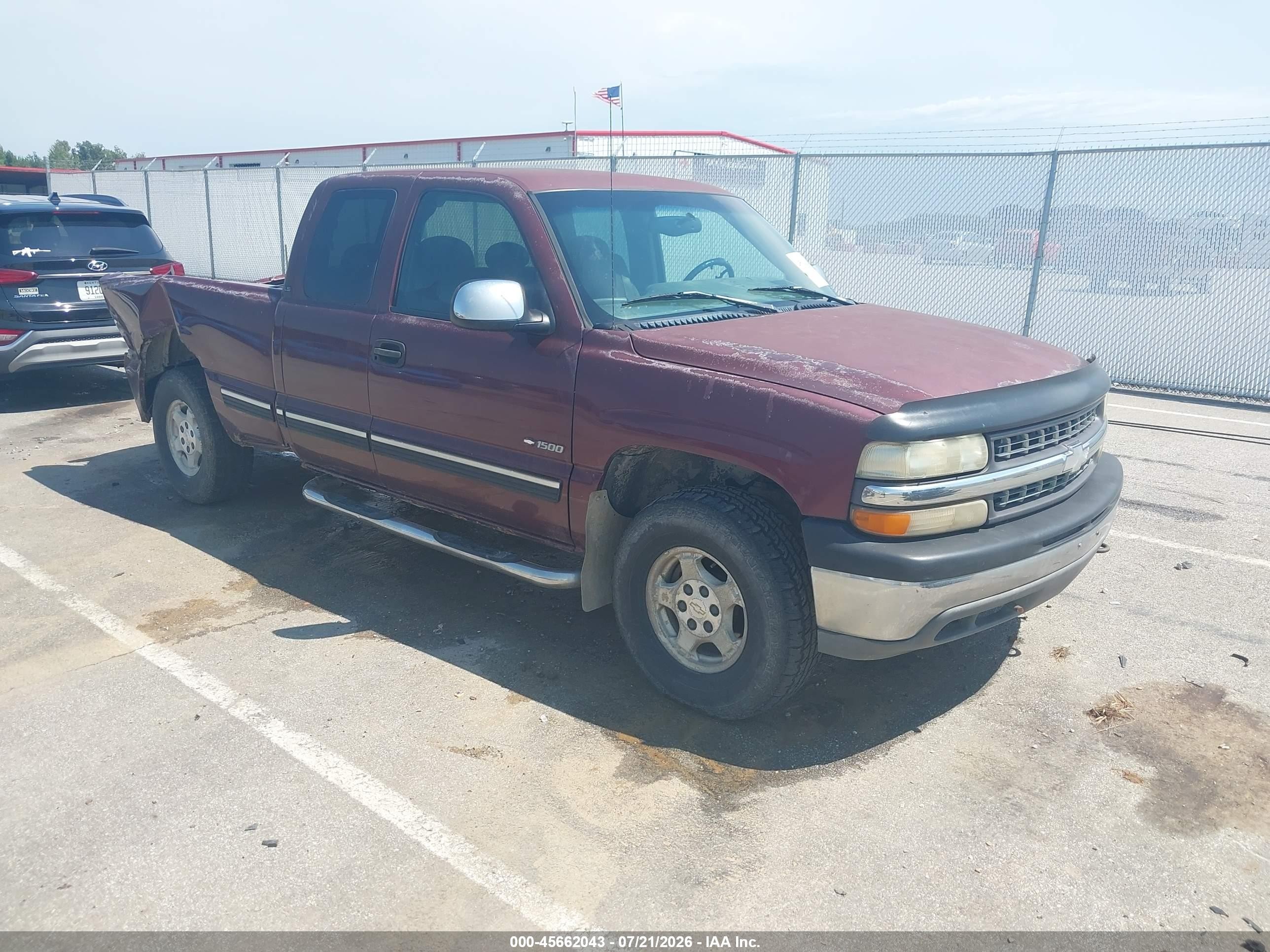 1999 Chevrolet Silverado 1500 Ls Maroon vin: 2GCEK19T7X1106799