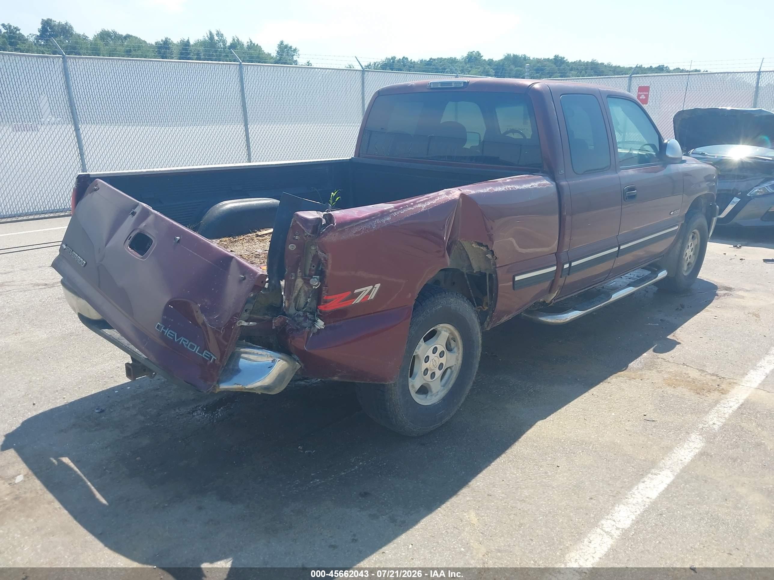 1999 Chevrolet Silverado 1500 Ls Maroon vin: 2GCEK19T7X1106799