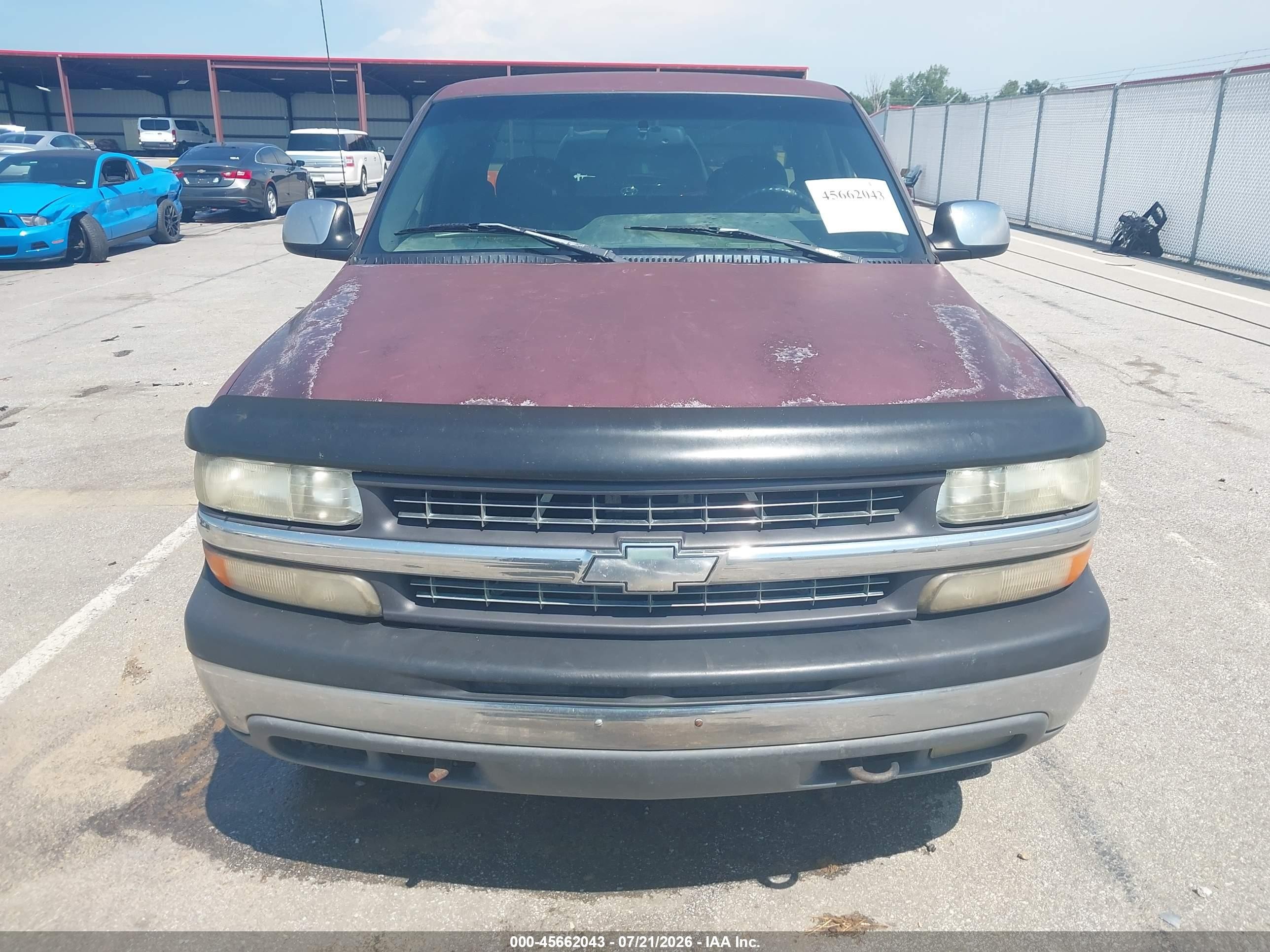 1999 Chevrolet Silverado 1500 Ls Maroon vin: 2GCEK19T7X1106799