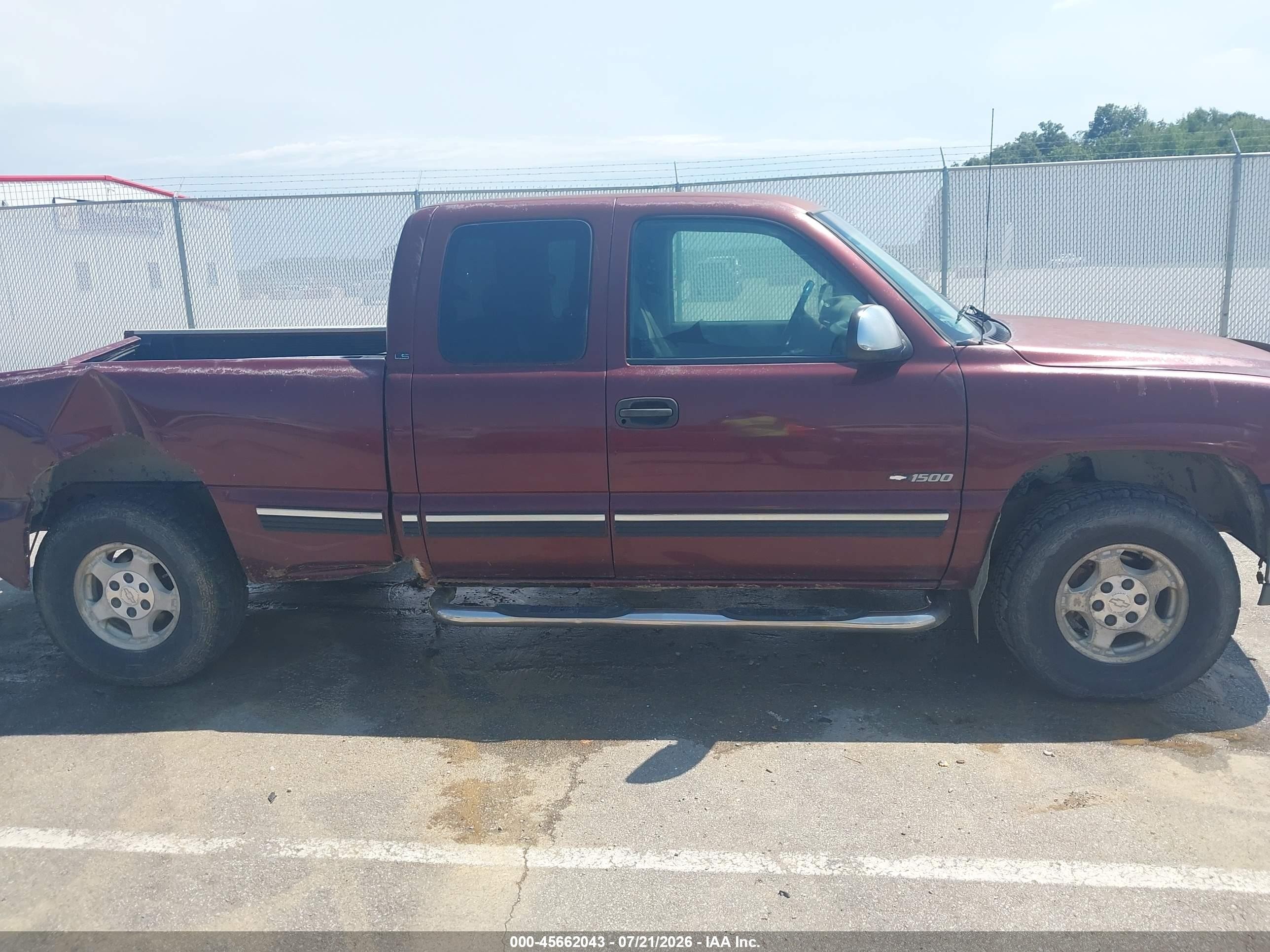 1999 Chevrolet Silverado 1500 Ls Maroon vin: 2GCEK19T7X1106799