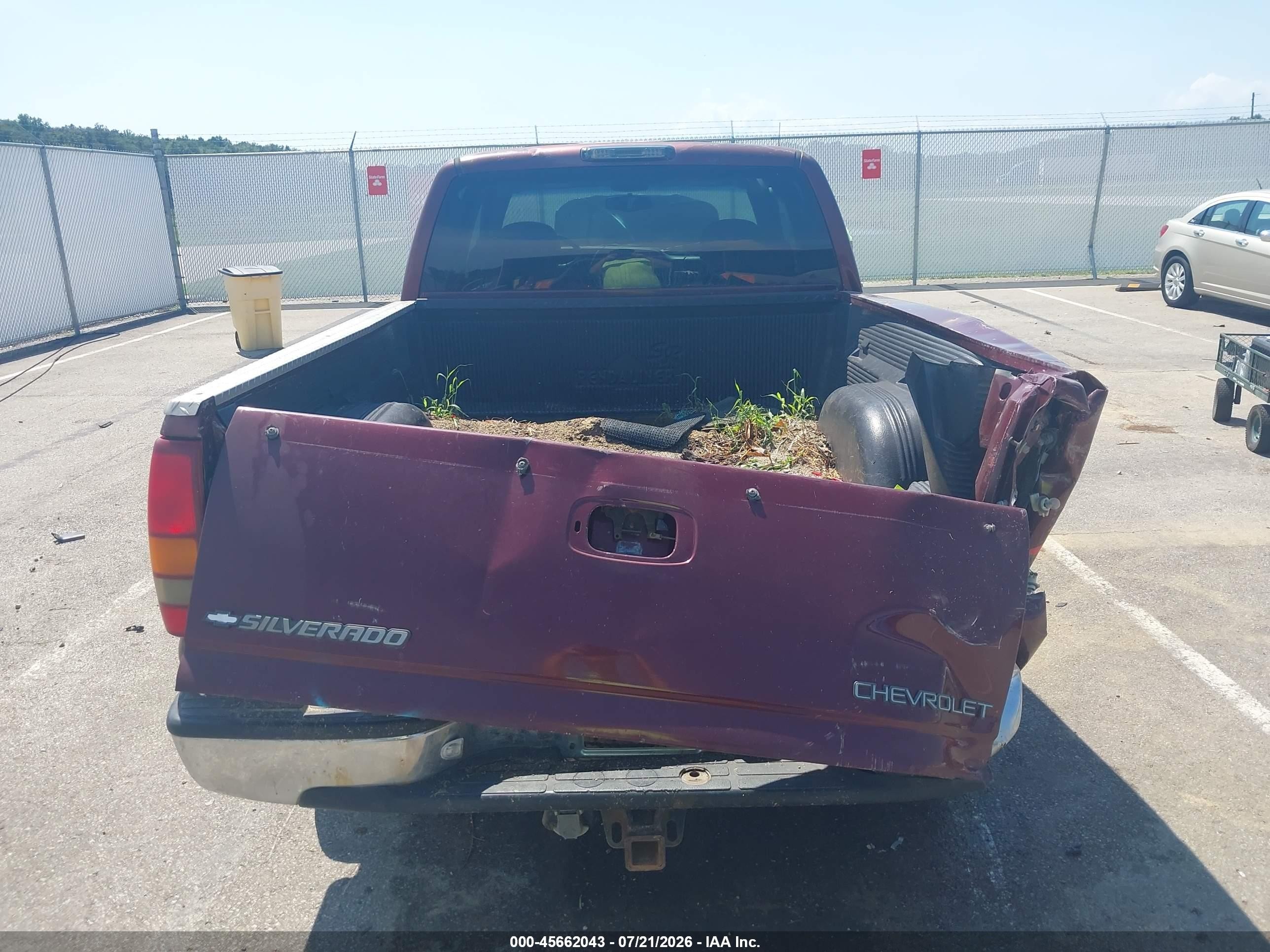 1999 Chevrolet Silverado 1500 Ls Maroon vin: 2GCEK19T7X1106799
