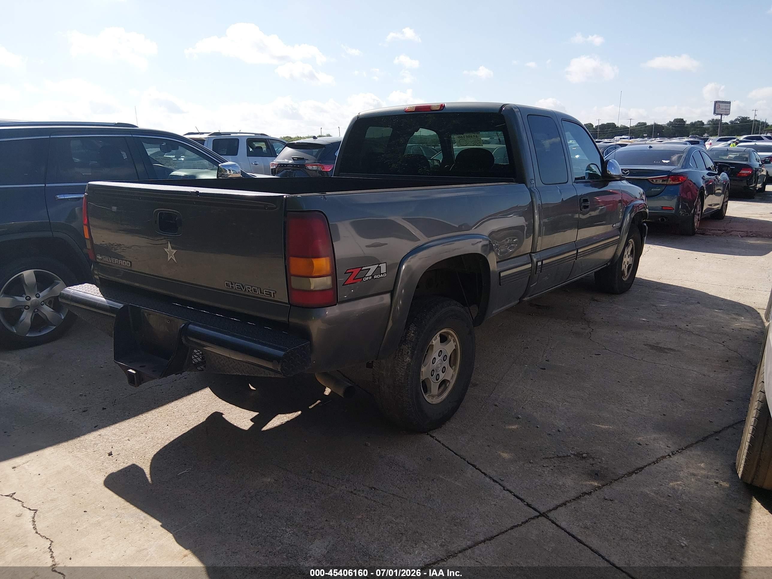 2000 Chevrolet Silverado 1500 Ls Gray vin: 2GCEK19T7Y1341690