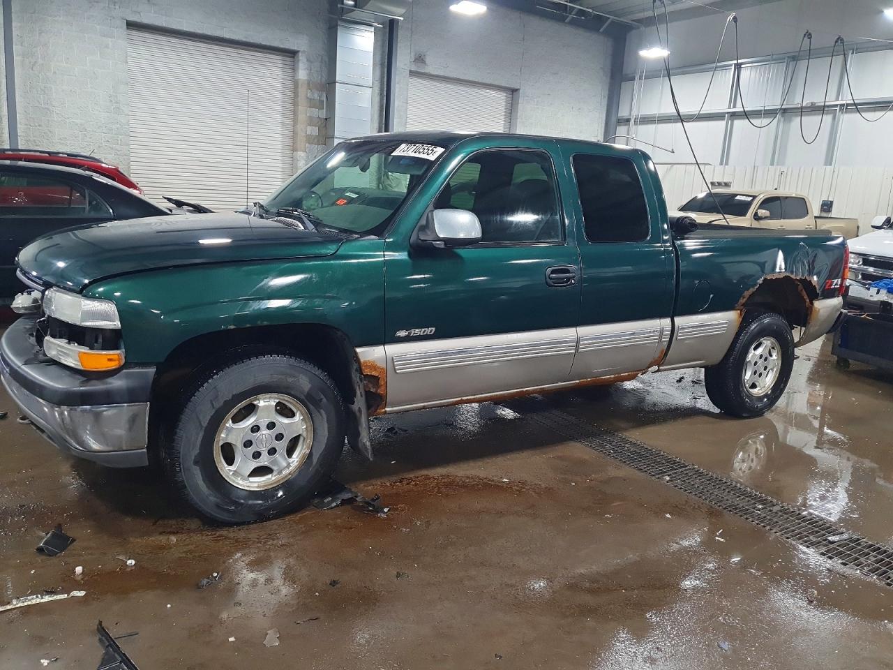 2002 Chevrolet Silverado K1500 Green vin: 2GCEK19T821411656