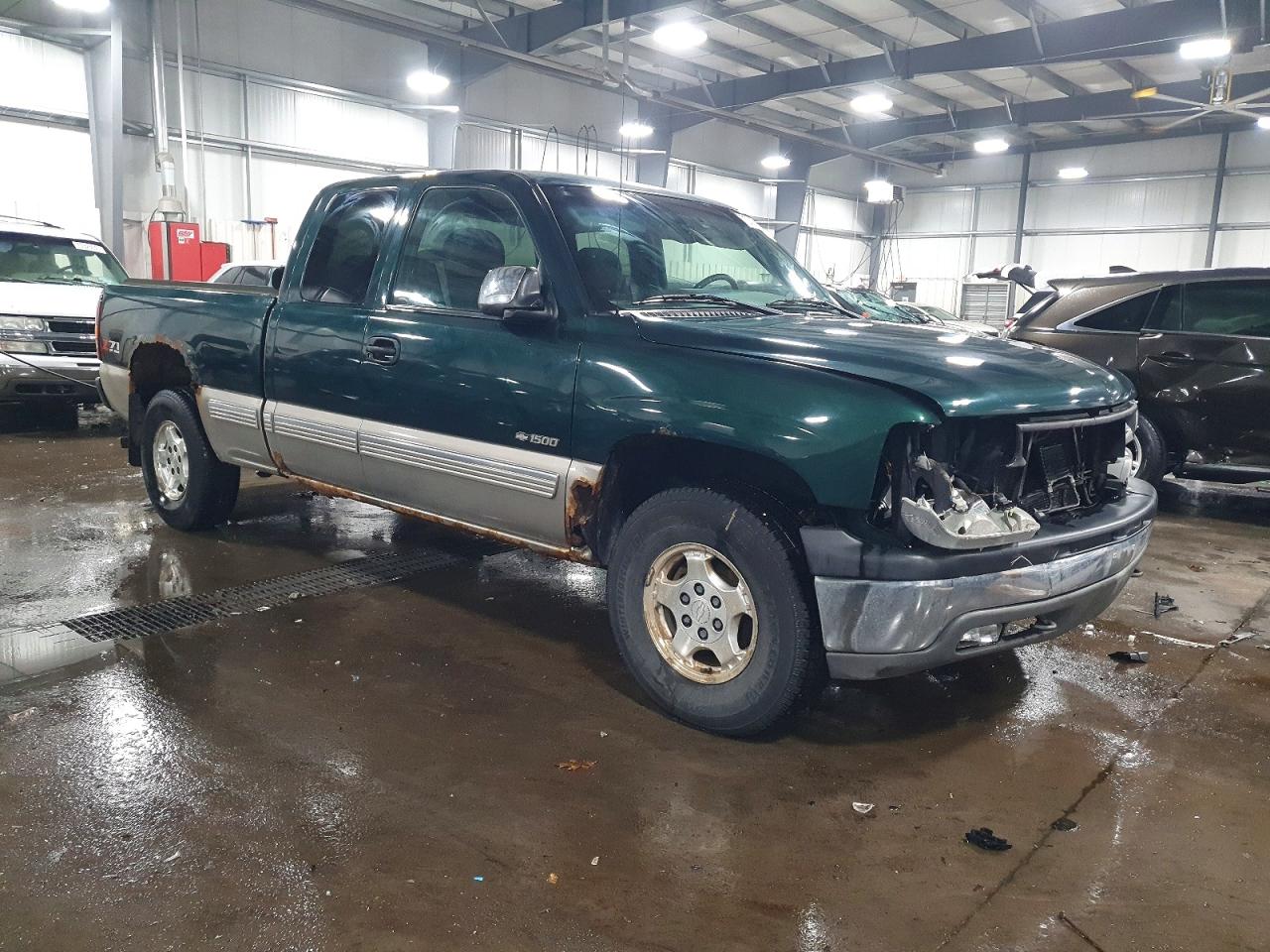 2002 Chevrolet Silverado K1500 Green vin: 2GCEK19T821411656