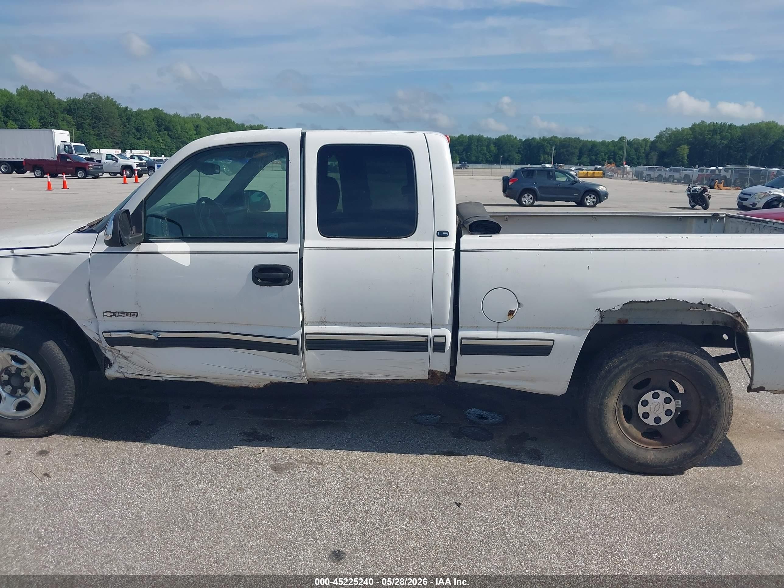 2002 Chevrolet Silverado 1500 Ls White vin: 2GCEK19T821414671