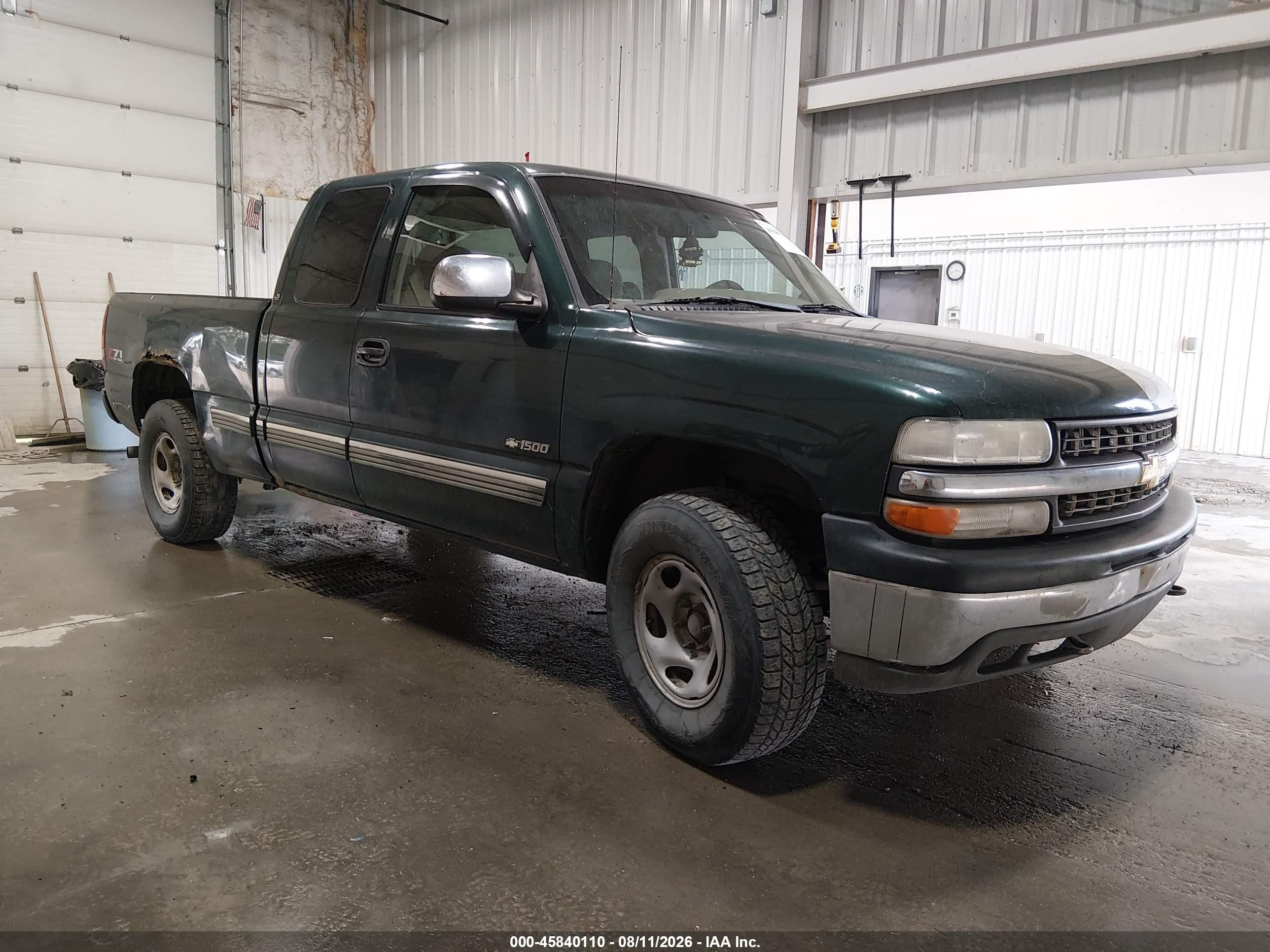 2002 Chevrolet Silverado 1500 Ls Green vin: 2GCEK19T821426352
