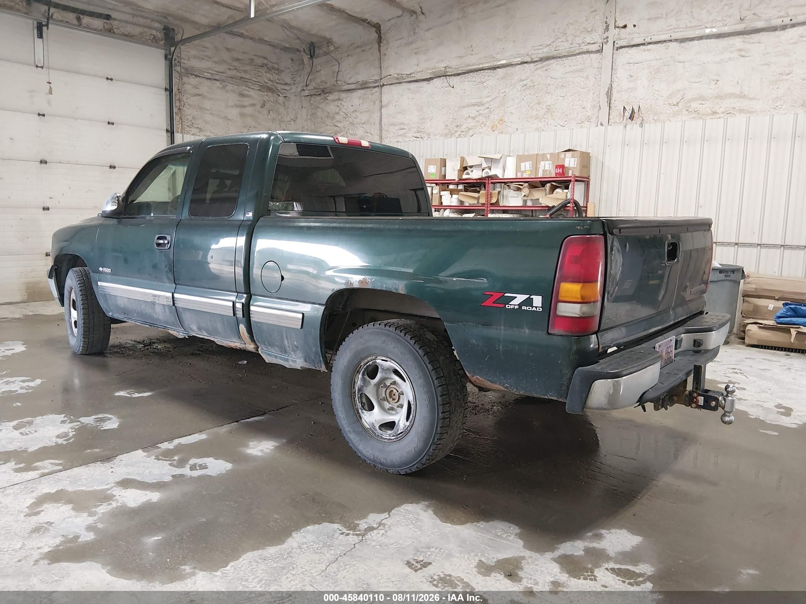 2002 Chevrolet Silverado 1500 Ls Green vin: 2GCEK19T821426352