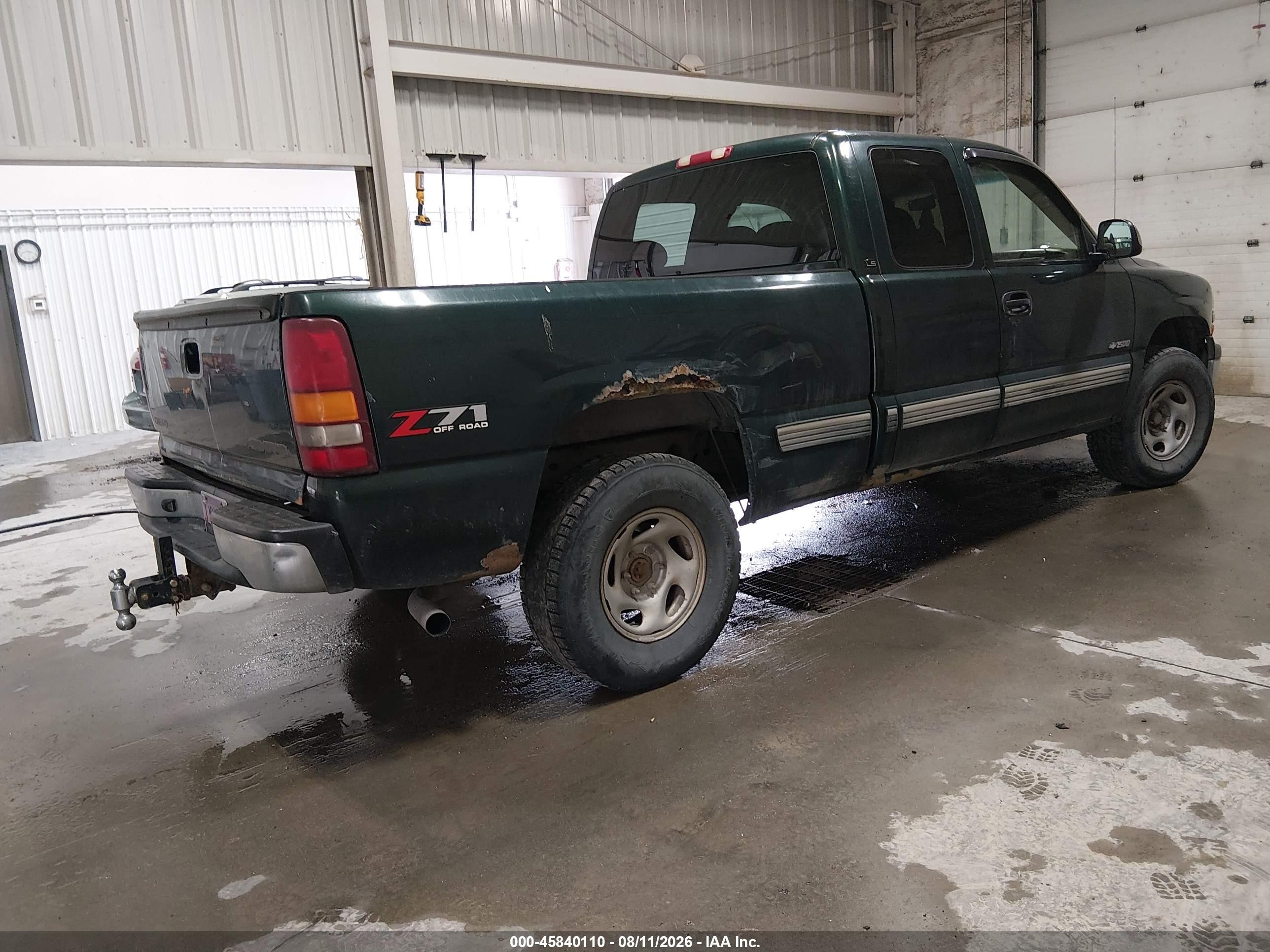 2002 Chevrolet Silverado 1500 Ls Green vin: 2GCEK19T821426352