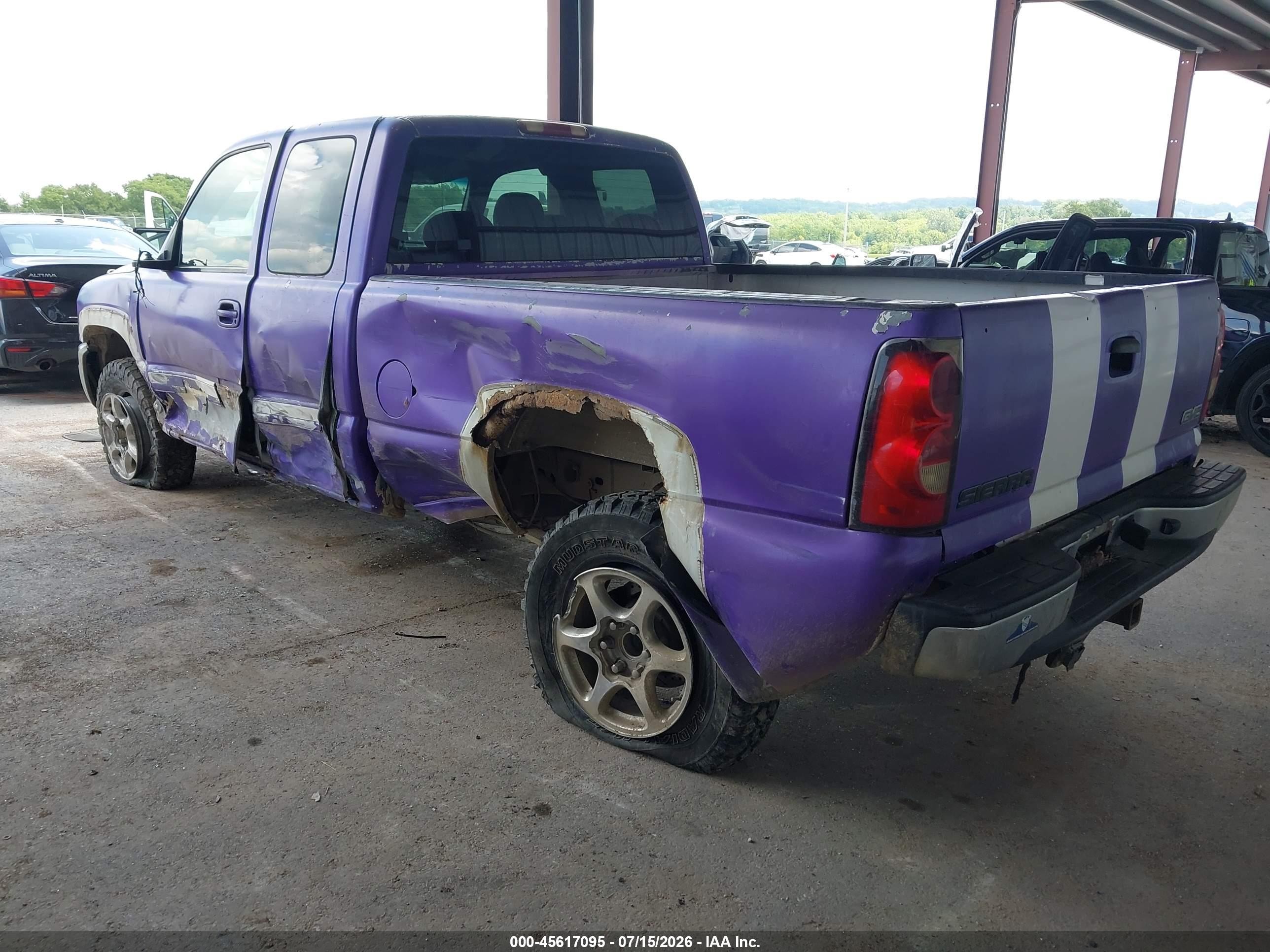 2003 Chevrolet Silverado 1500 Ls Purple vin: 2GCEK19T831133956
