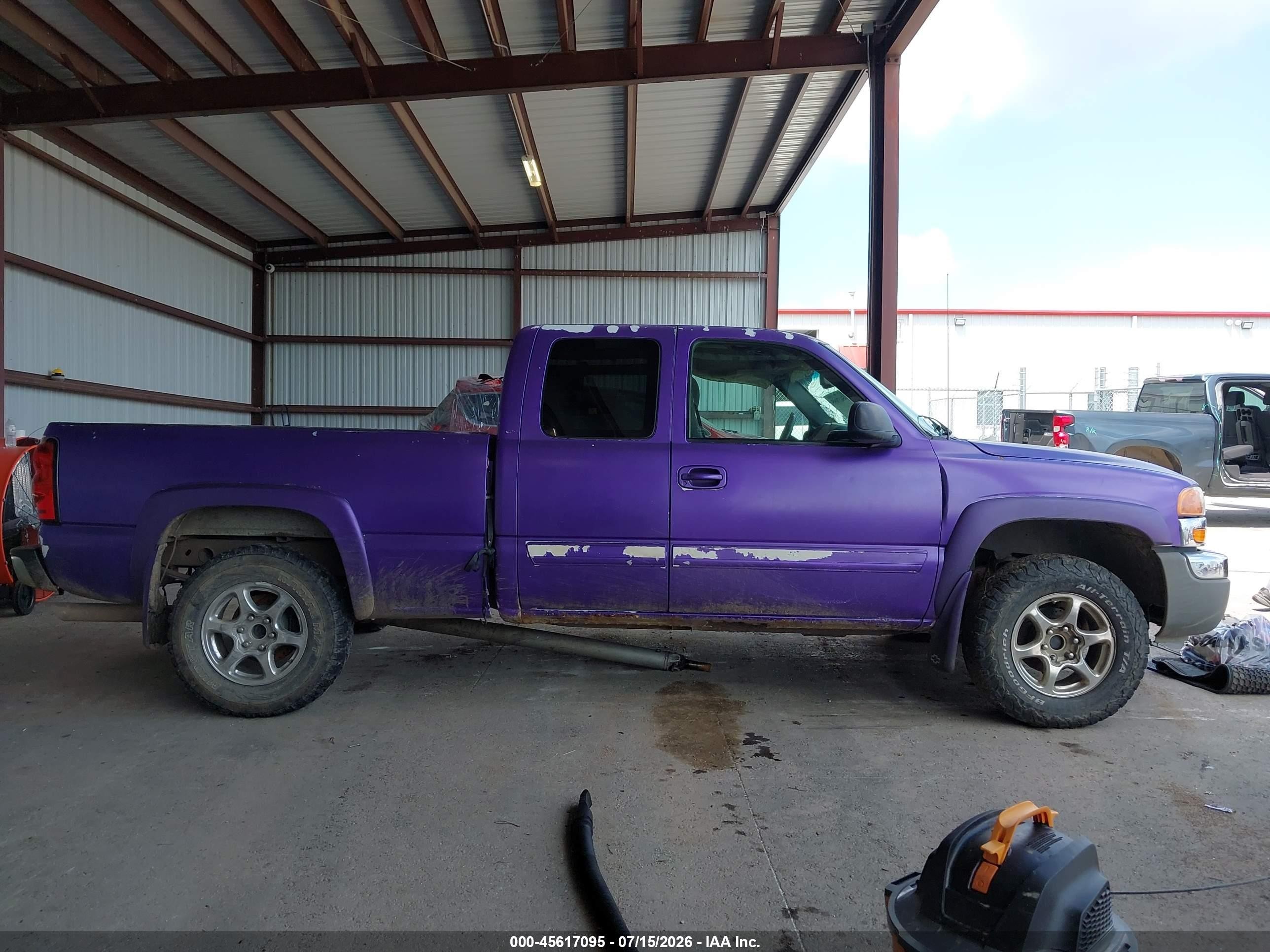 2003 Chevrolet Silverado 1500 Ls Purple vin: 2GCEK19T831133956