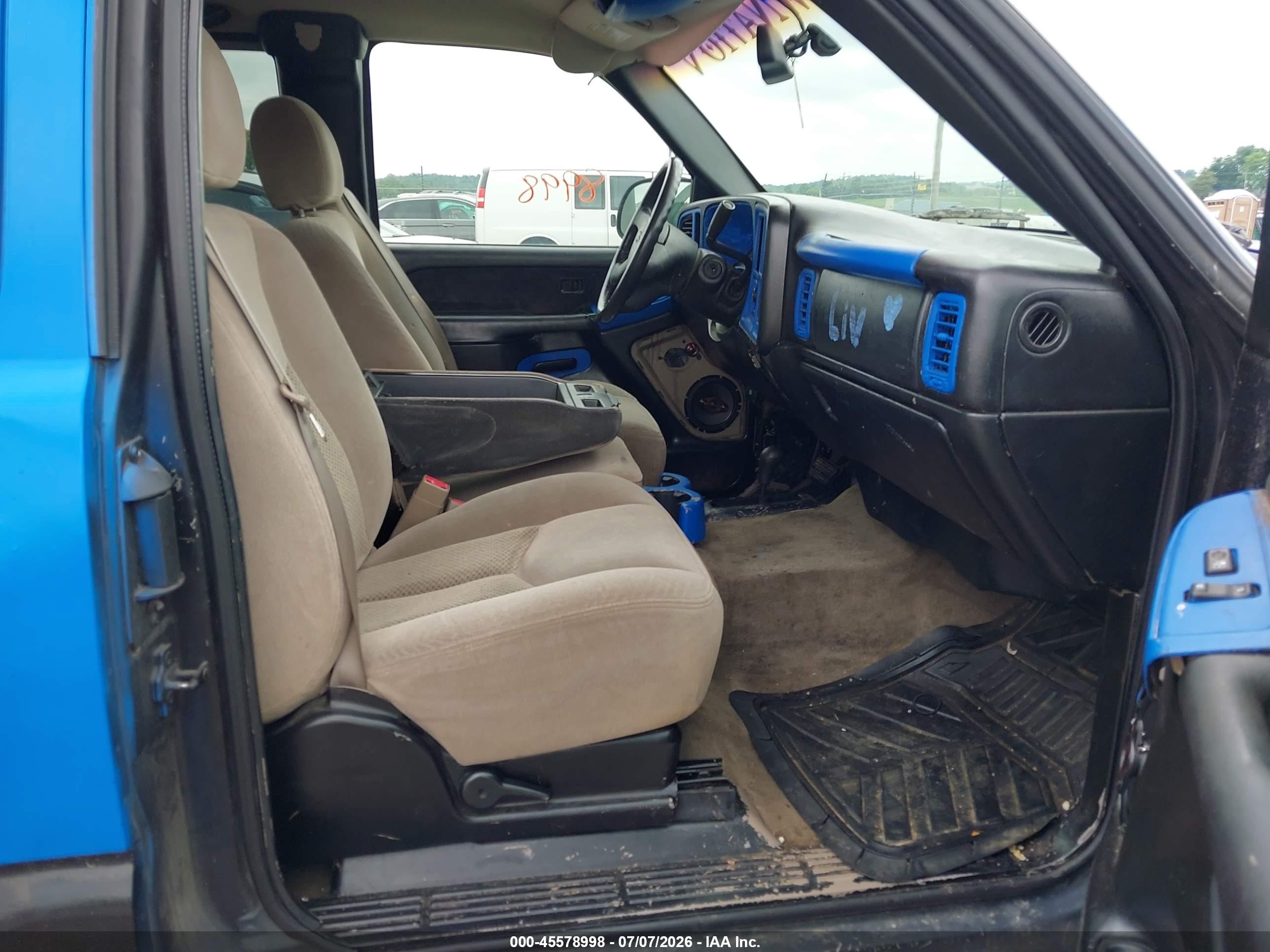 2003 Chevrolet Silverado 1500 Ls Blue vin: 2GCEK19T831374013