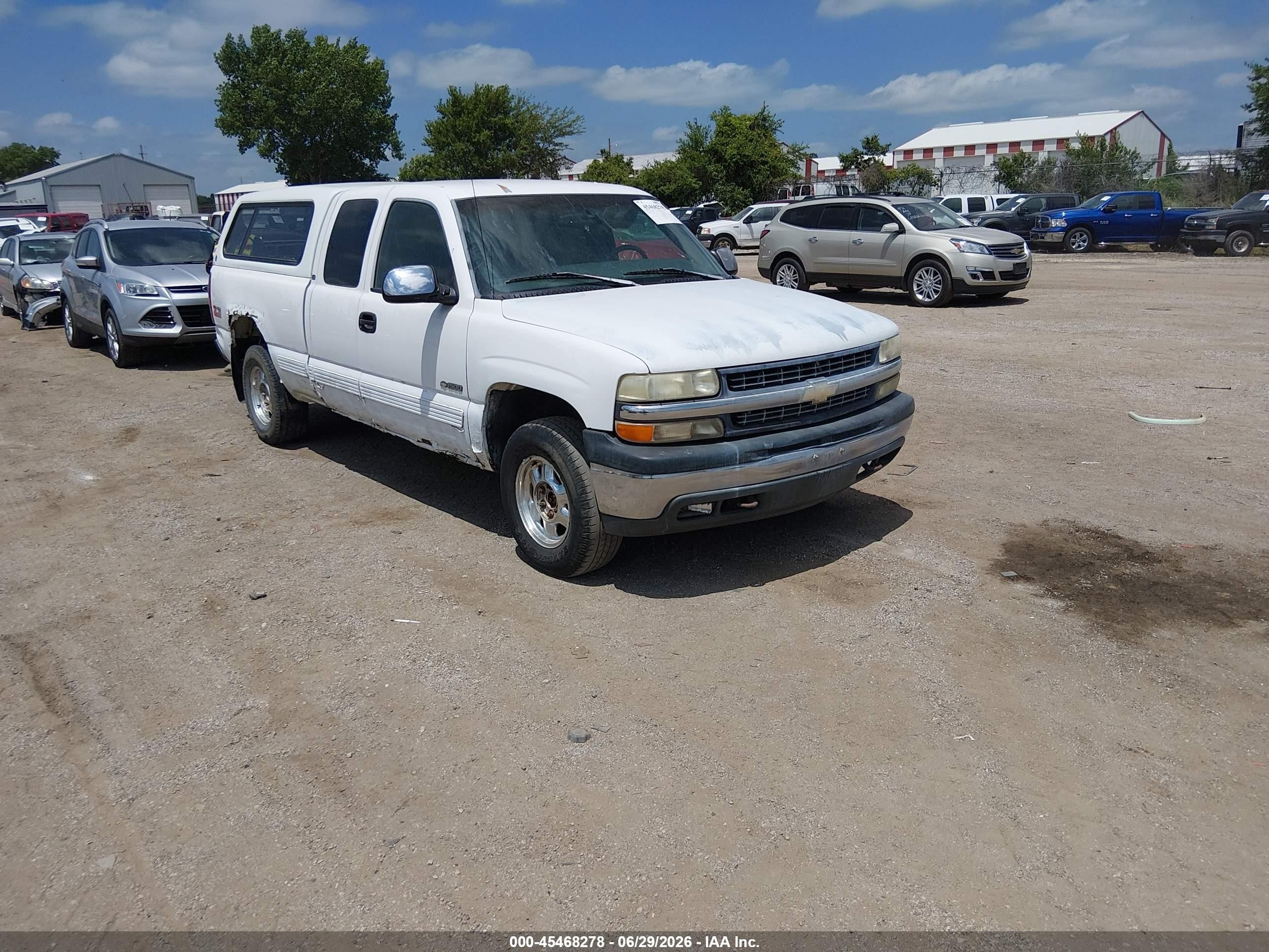 1999 Chevrolet Silverado 1500 Ls White vin: 2GCEK19T8X1253262