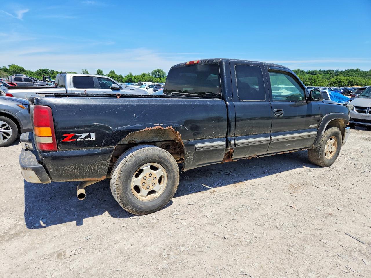 2001 Chevrolet Silverado K1500 Black vin: 2GCEK19T911206054