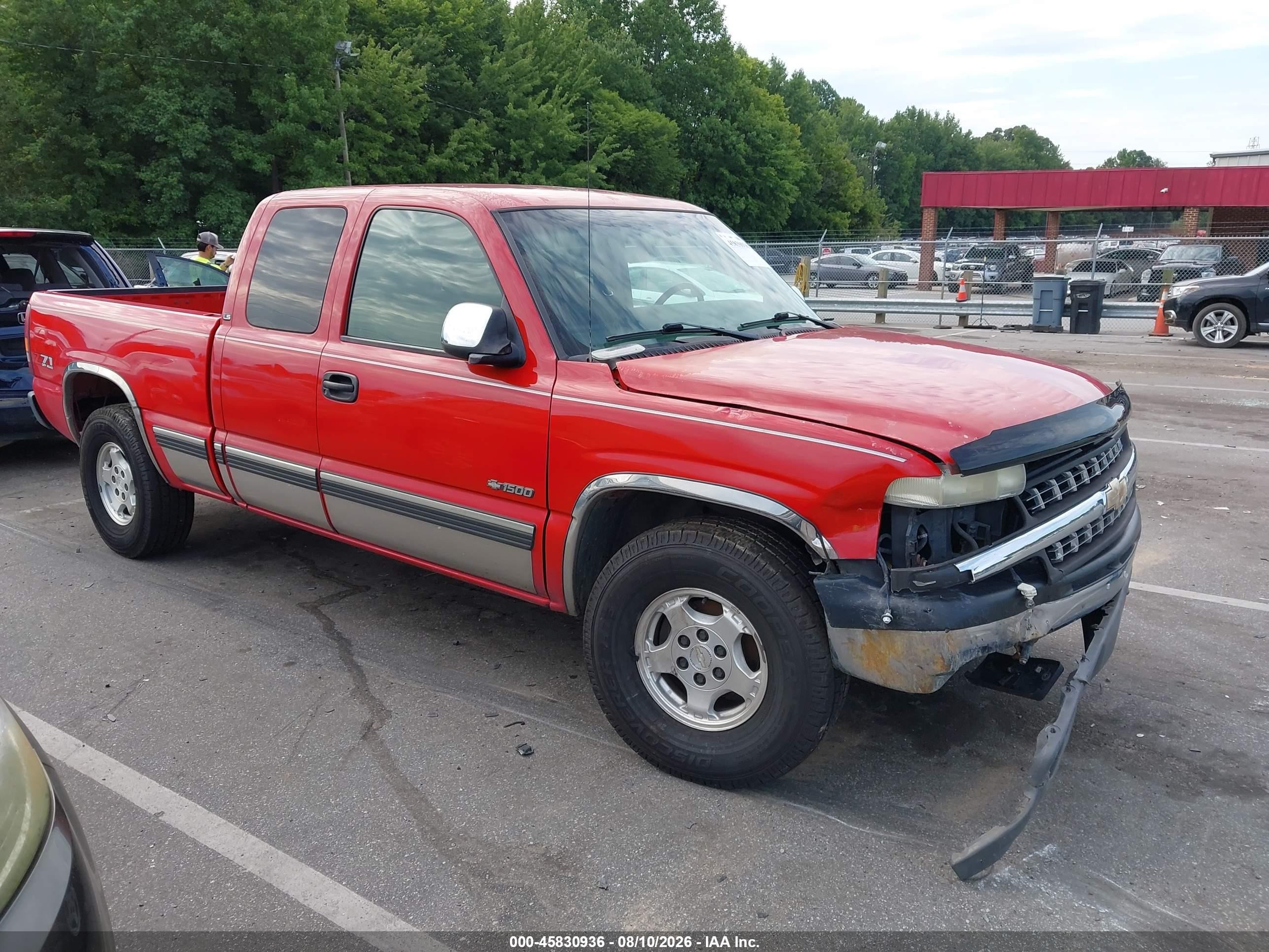 2002 Chevrolet Silverado 1500 Ls Red vin: 2GCEK19T921291656