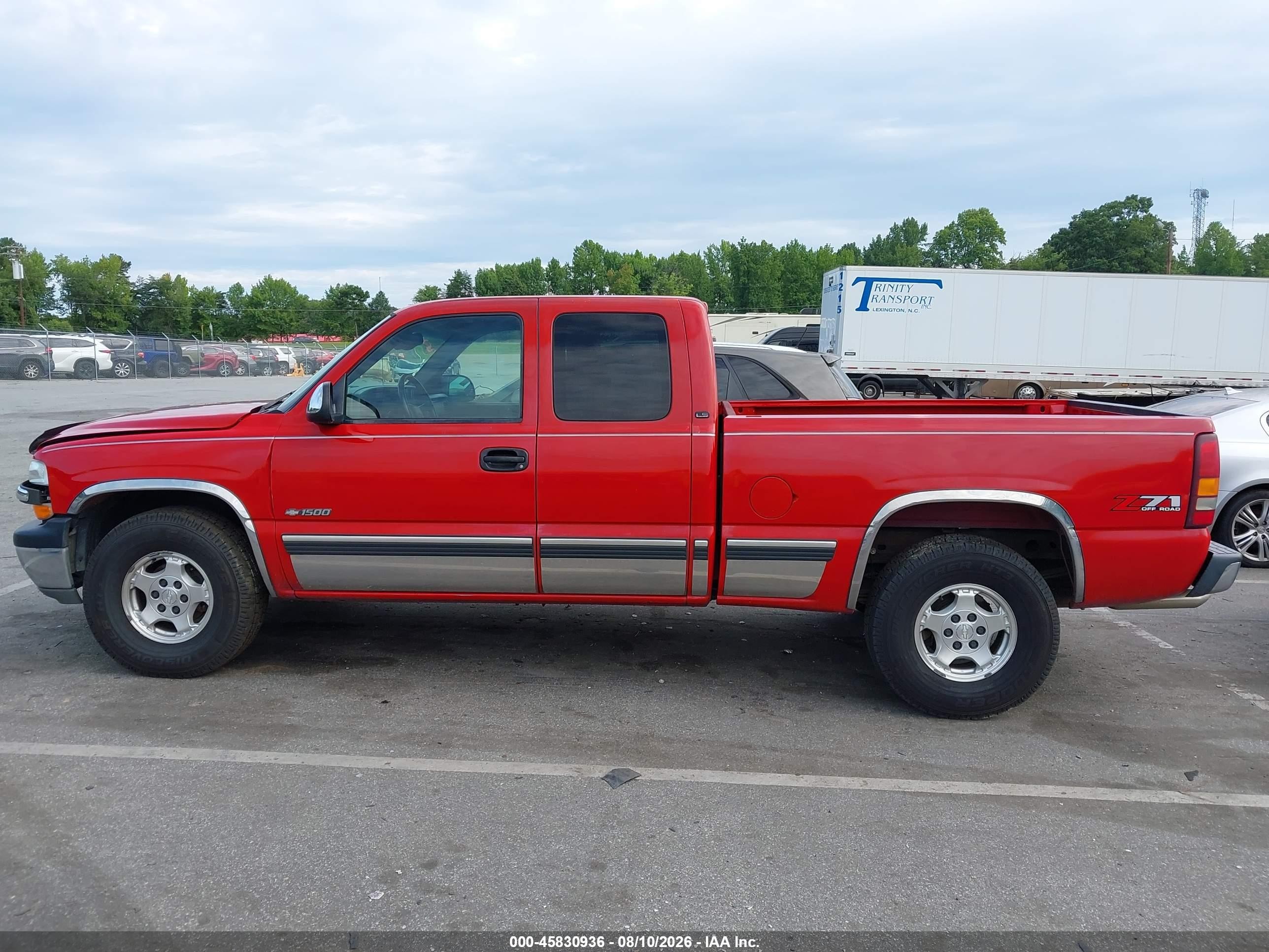 2002 Chevrolet Silverado 1500 Ls Red vin: 2GCEK19T921291656