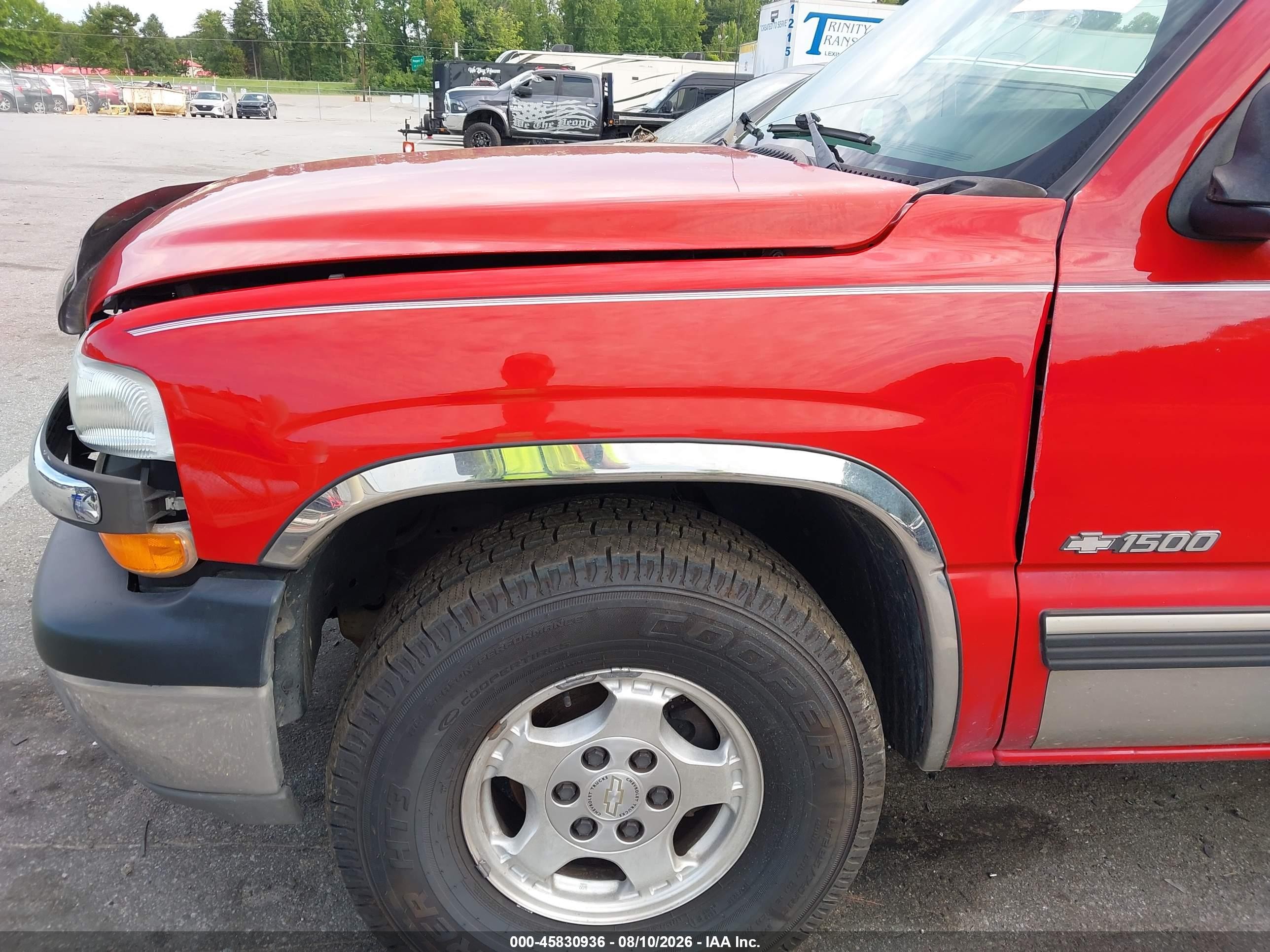 2002 Chevrolet Silverado 1500 Ls Red vin: 2GCEK19T921291656
