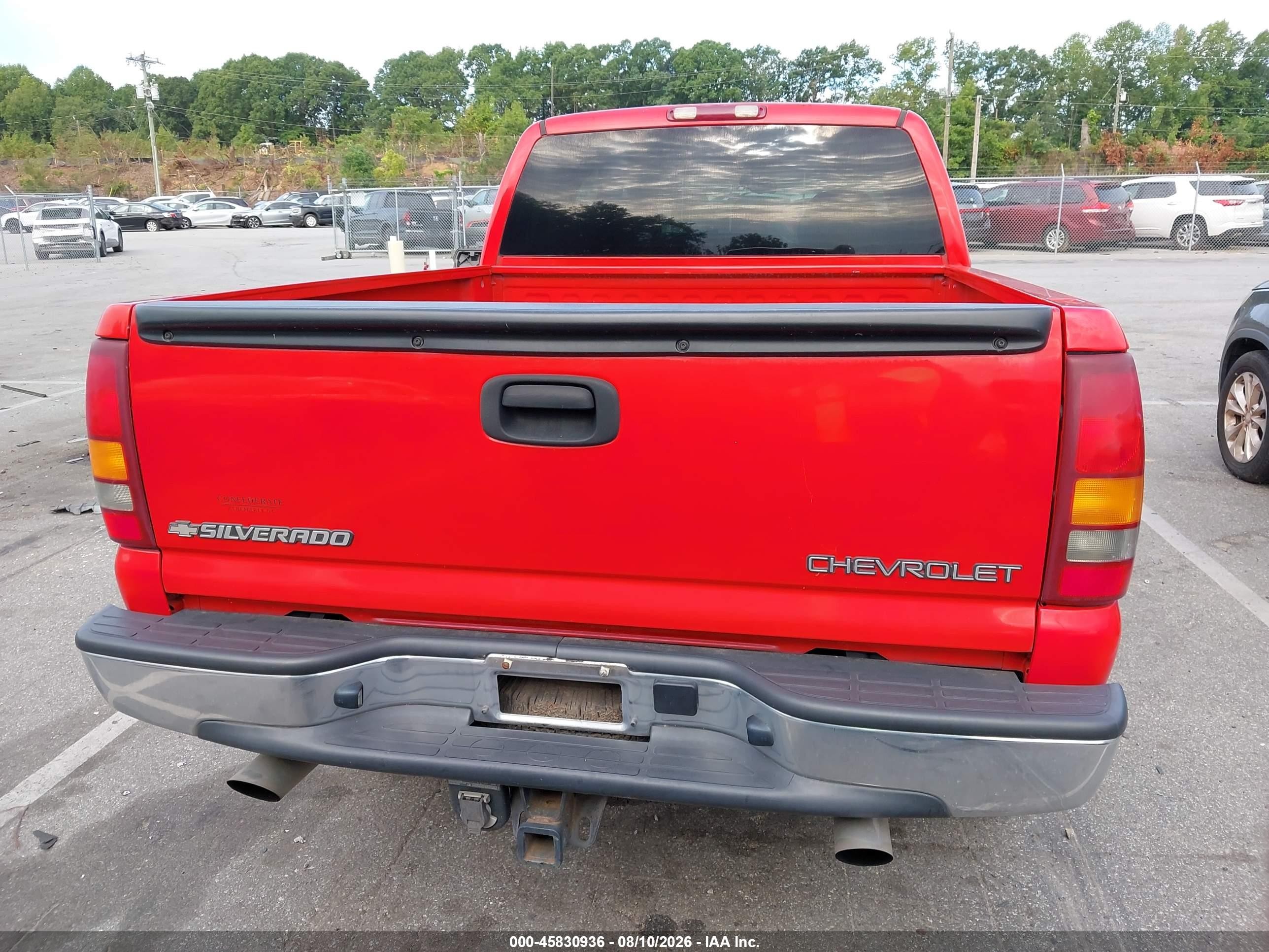 2002 Chevrolet Silverado 1500 Ls Red vin: 2GCEK19T921291656