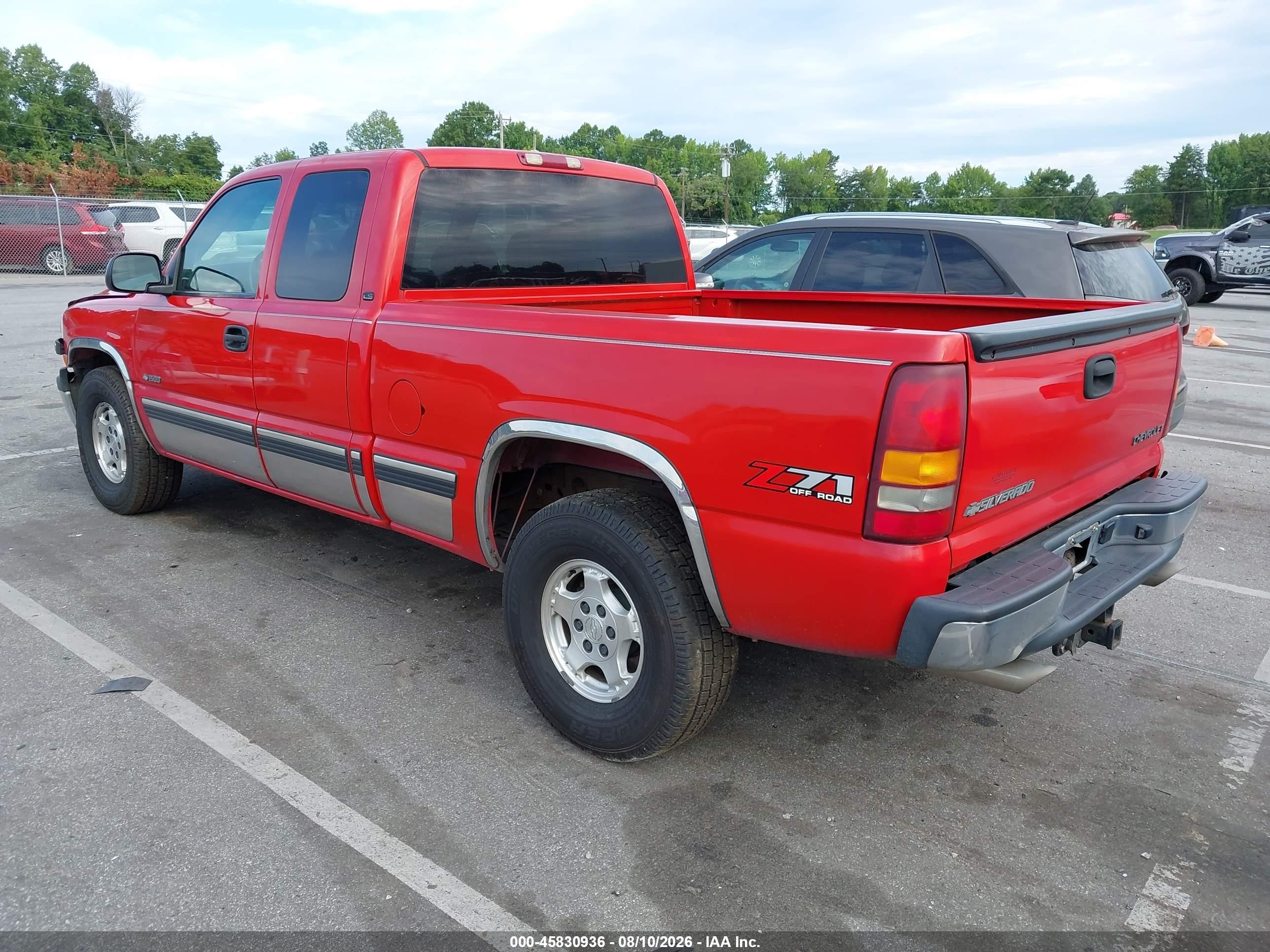2002 Chevrolet Silverado 1500 Ls Red vin: 2GCEK19T921291656