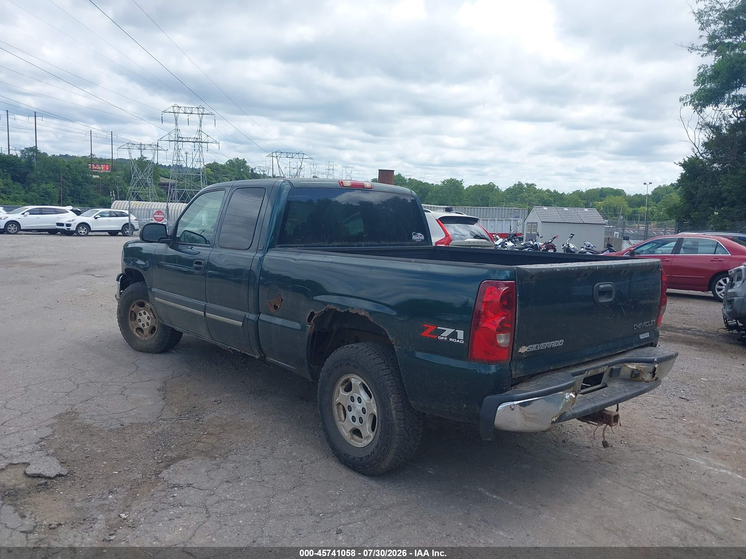 2003 Chevrolet Silverado 1500 Ls Green vin: 2GCEK19T931322146