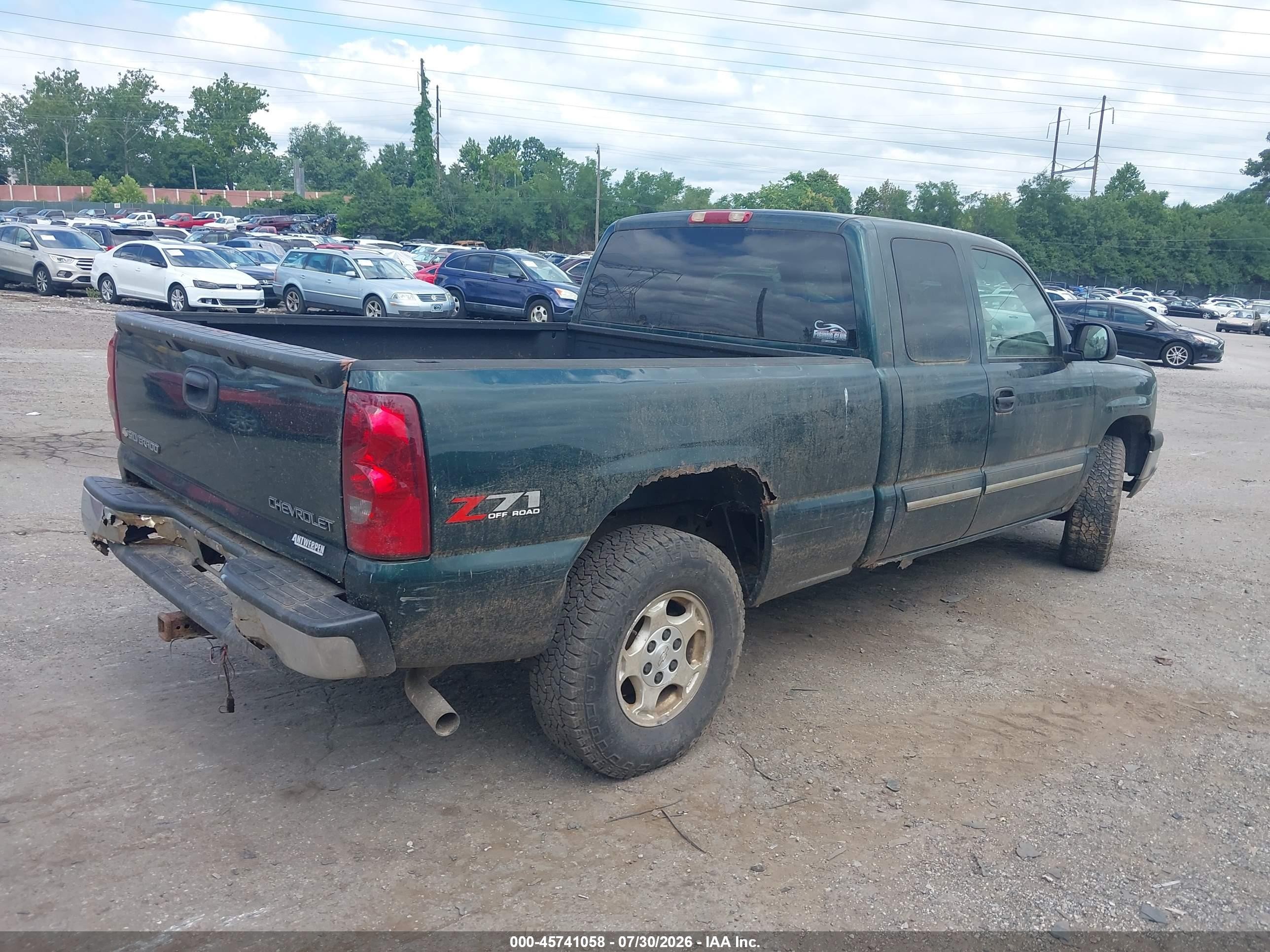 2003 Chevrolet Silverado 1500 Ls Green vin: 2GCEK19T931322146