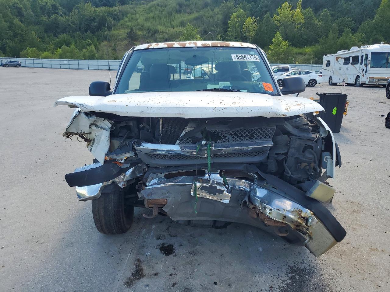 2004 Chevrolet Silverado K1500 White vin: 2GCEK19V041259666