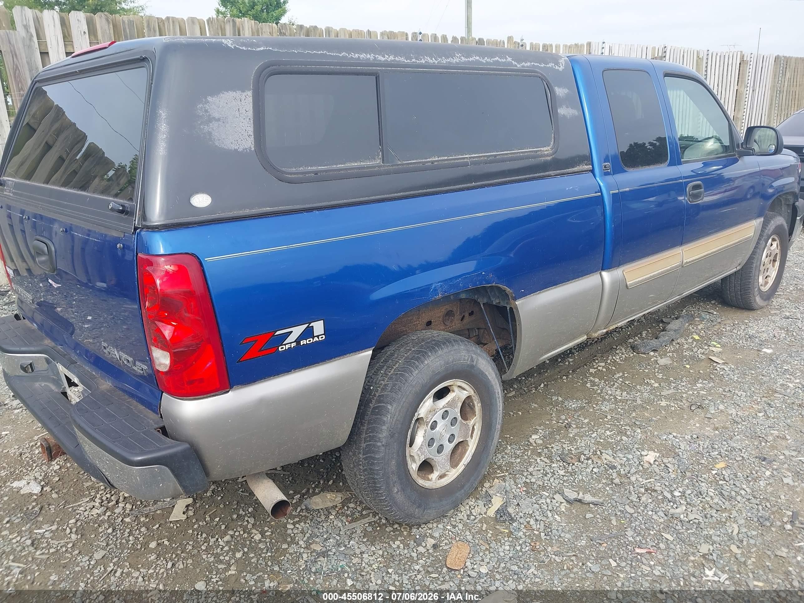 2003 Chevrolet Silverado 1500 Ls Blue vin: 2GCEK19V131268231