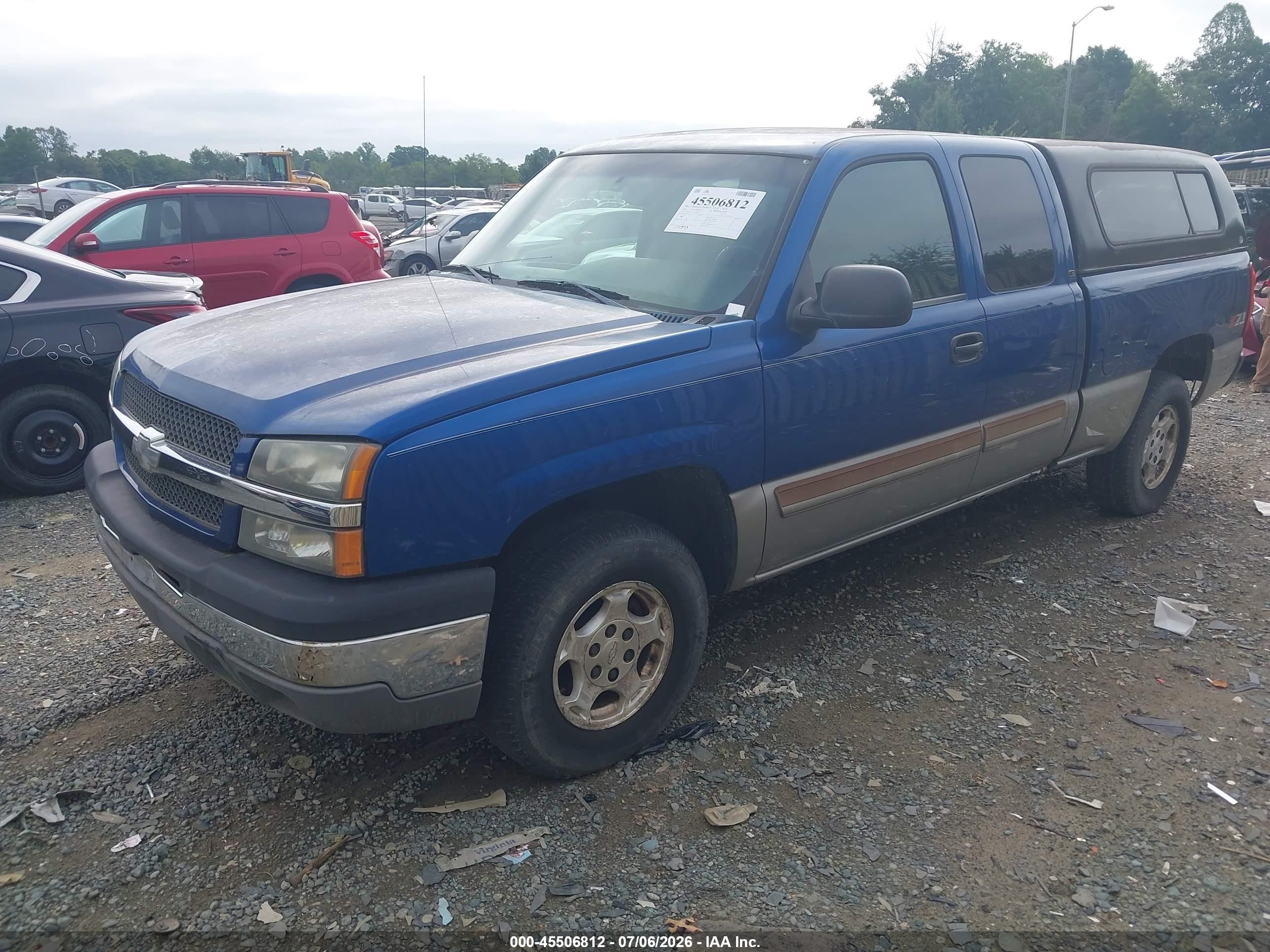 2003 Chevrolet Silverado 1500 Ls Blue vin: 2GCEK19V131268231