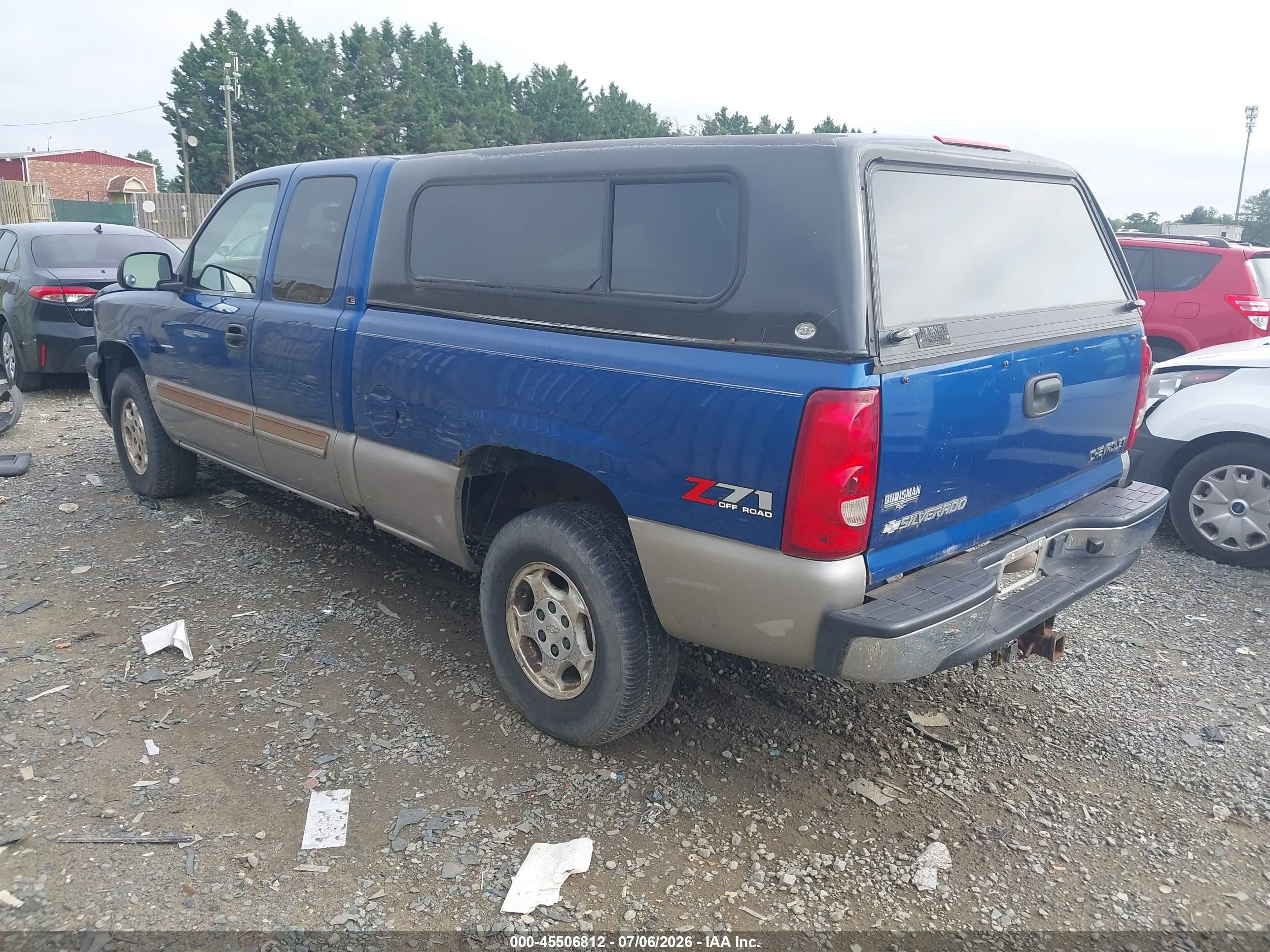 2003 Chevrolet Silverado 1500 Ls Blue vin: 2GCEK19V131268231