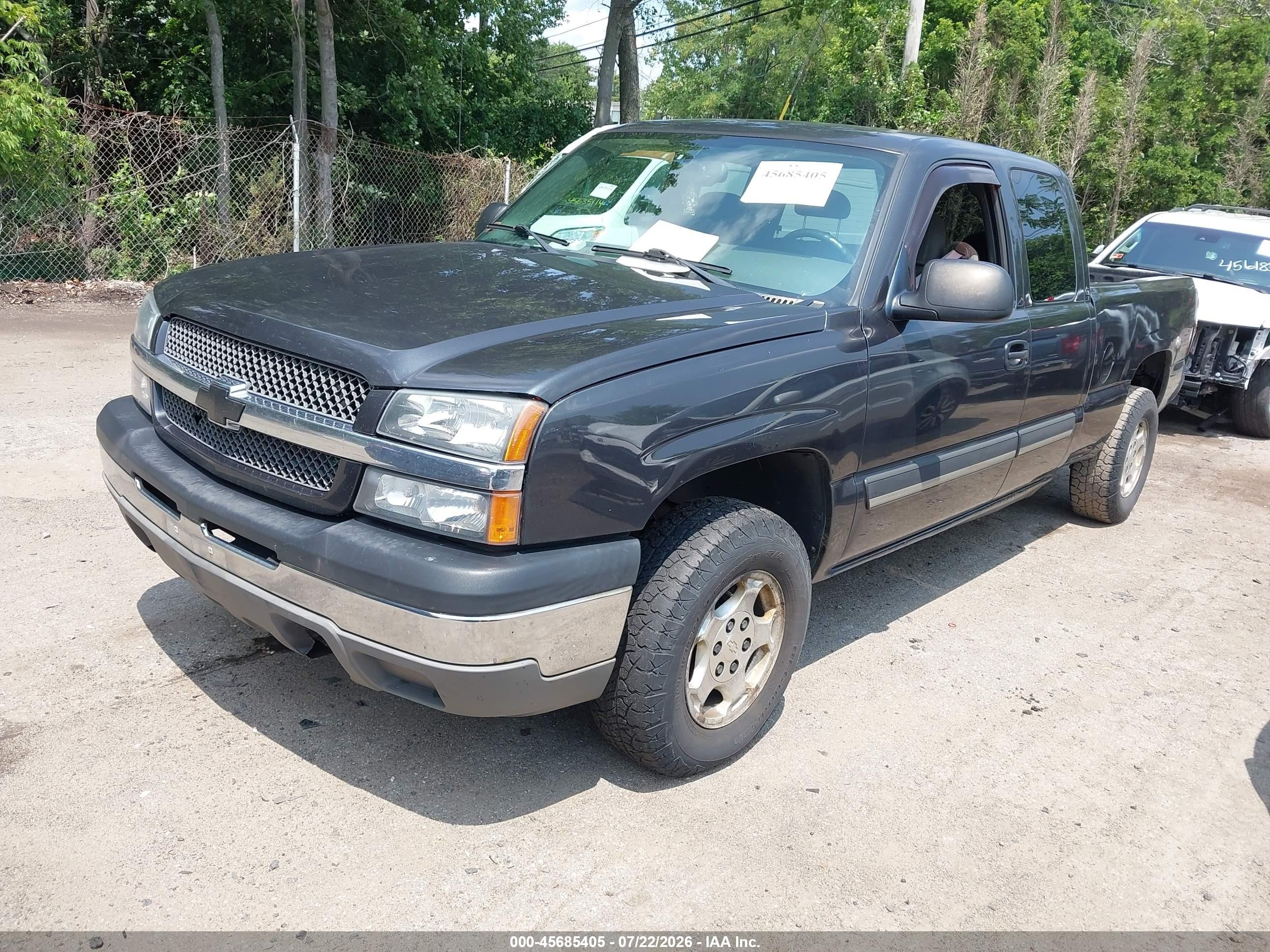 2004 Chevrolet Silverado 1500 Ls Black vin: 2GCEK19V141166316