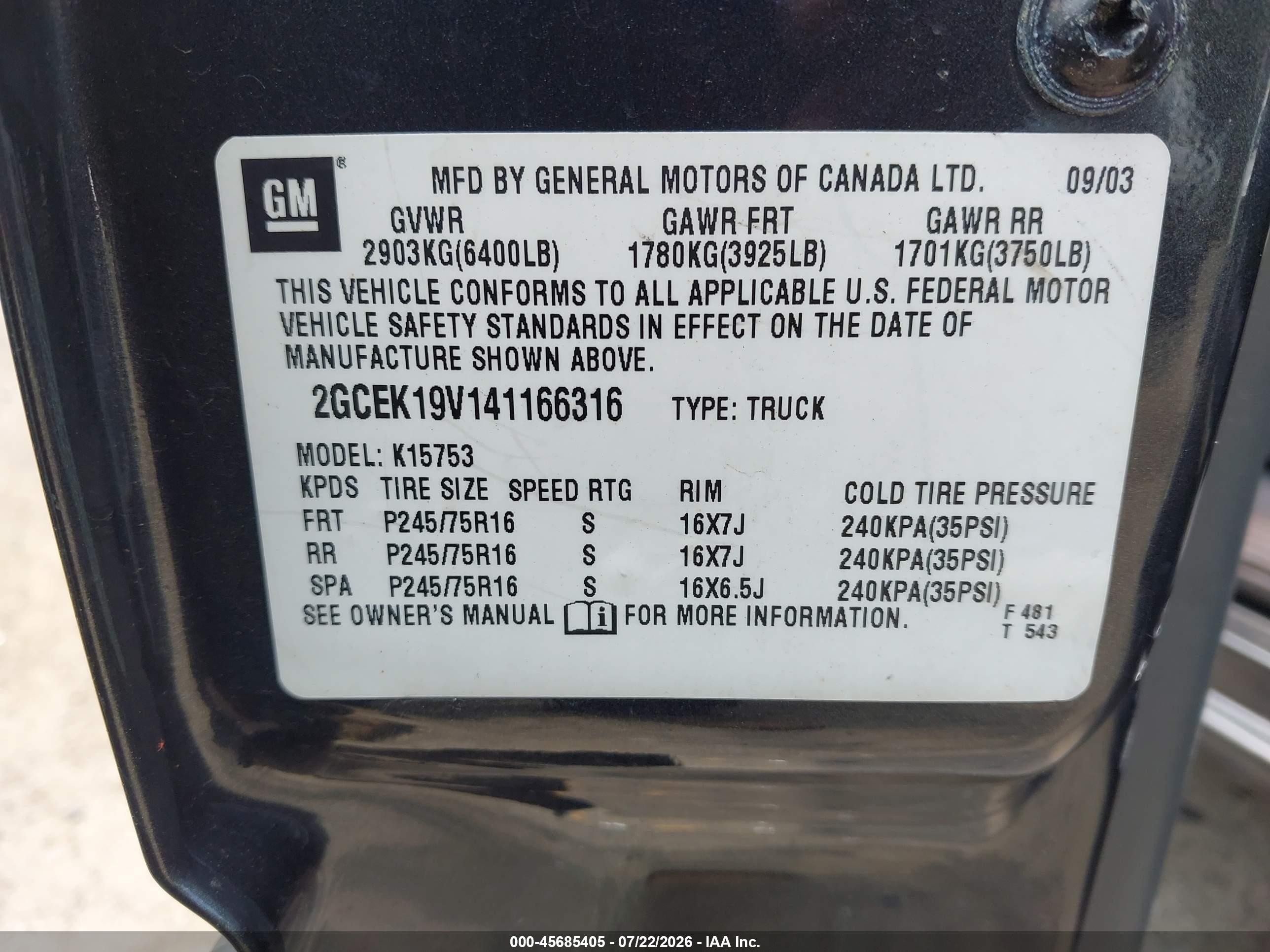 2004 Chevrolet Silverado 1500 Ls Black vin: 2GCEK19V141166316