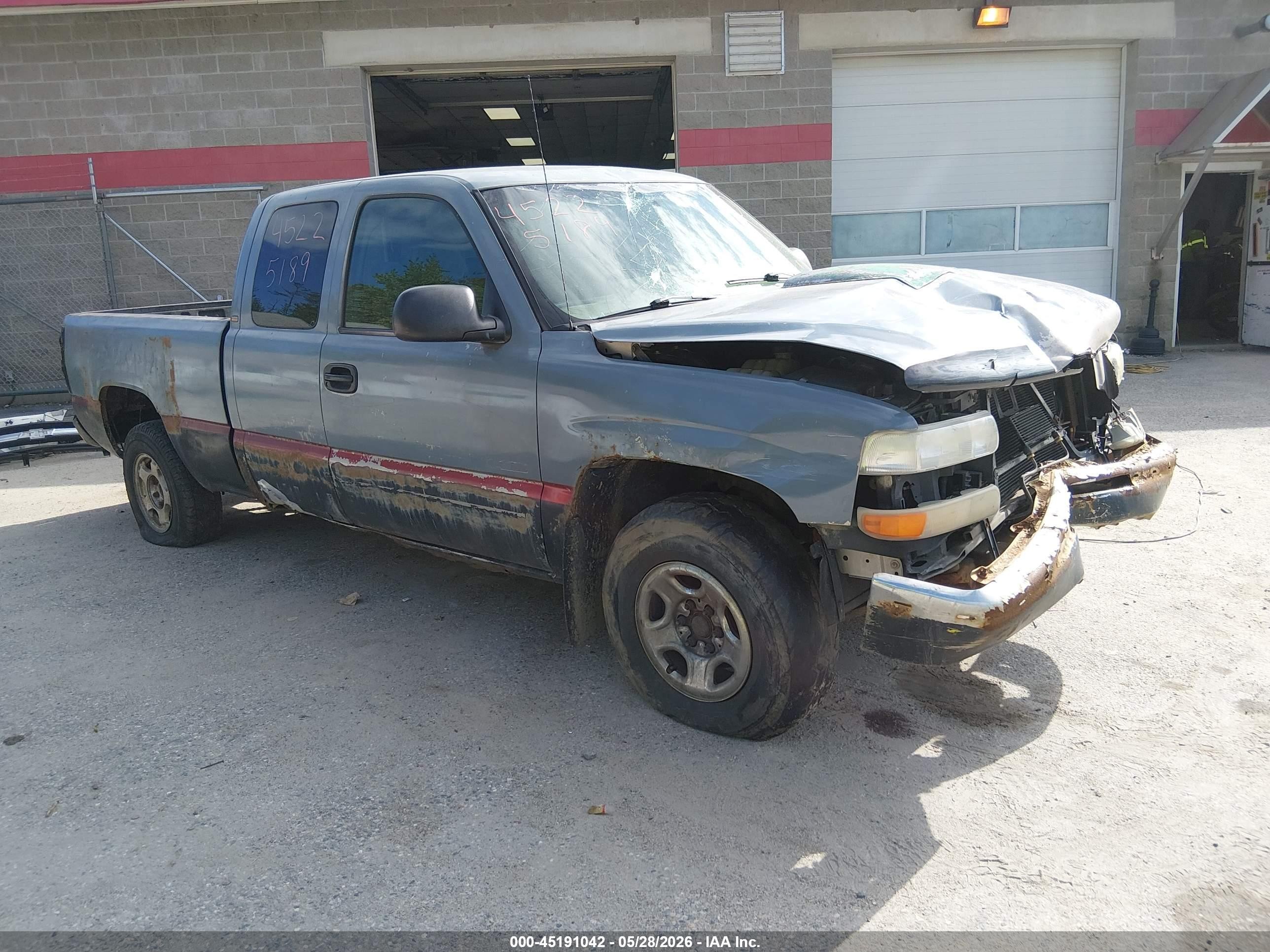 2000 Chevrolet Silverado 1500 Ls/lt Gray vin: 2GCEK19V1Y1208943