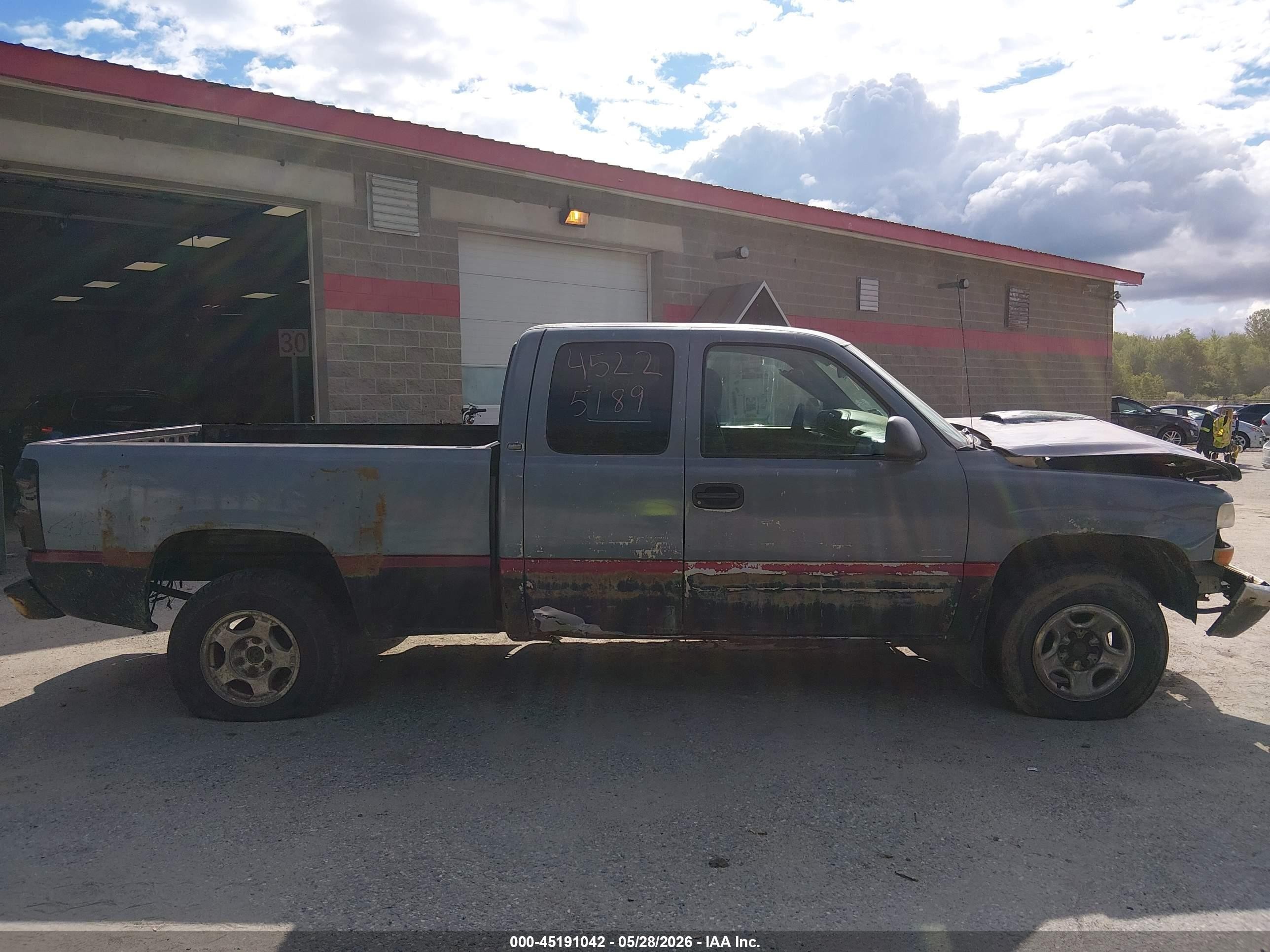 2000 Chevrolet Silverado 1500 Ls/lt Gray vin: 2GCEK19V1Y1208943
