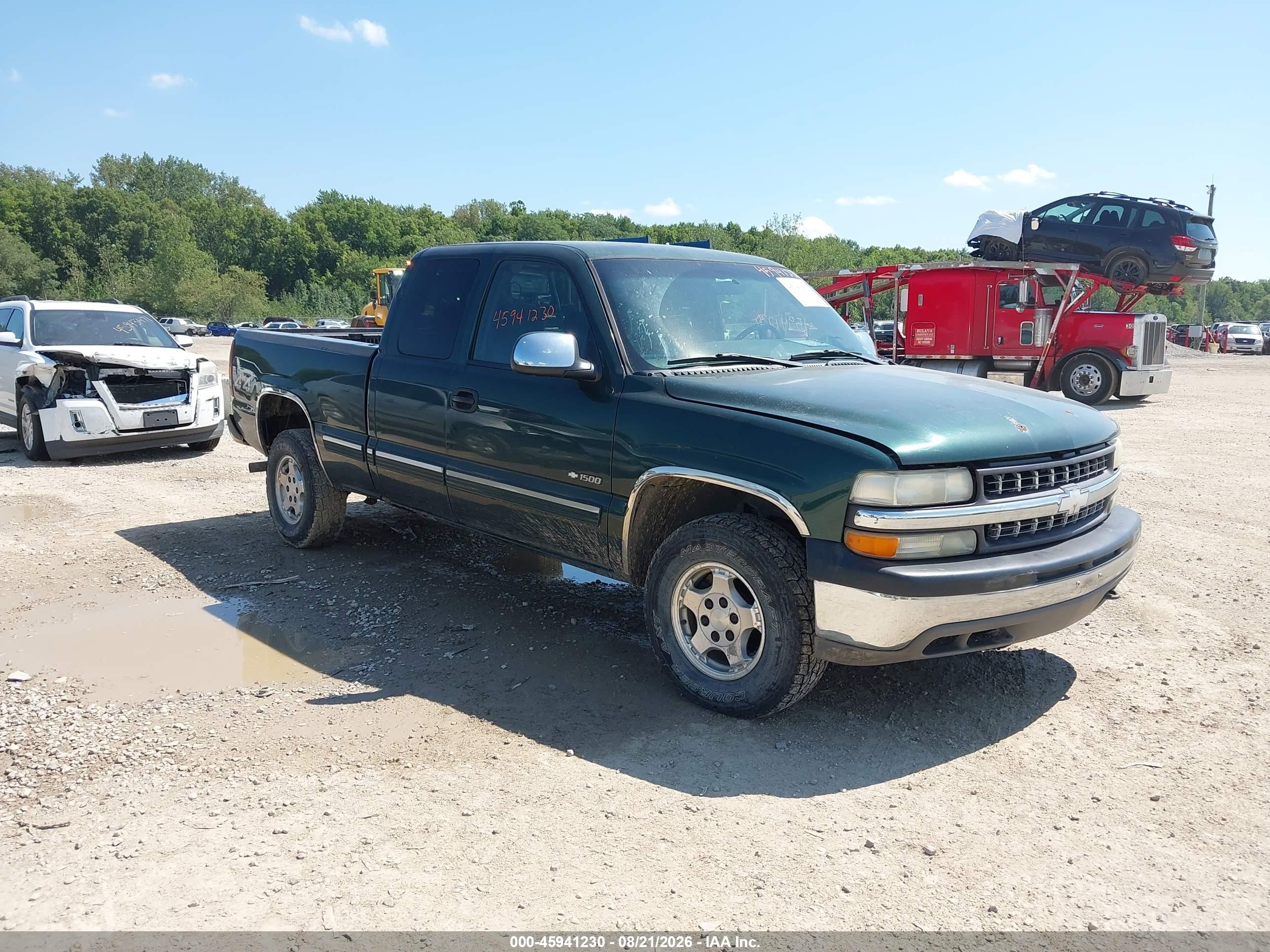 2002 Chevrolet Silverado 1500 Ls Green vin: 2GCEK19V321291301