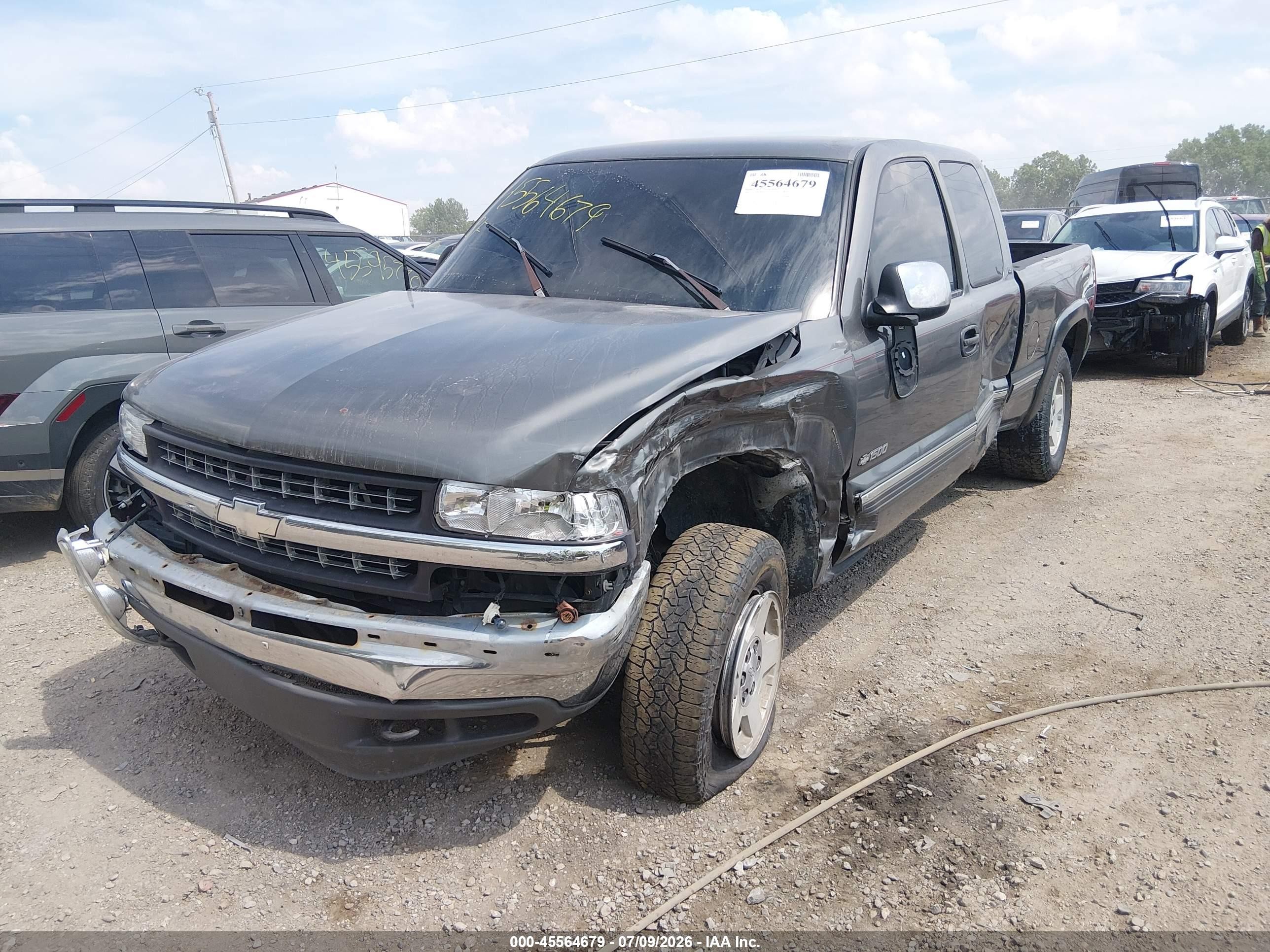 2000 Chevrolet Silverado 1500 Ls Gray vin: 2GCEK19V3Y1232791