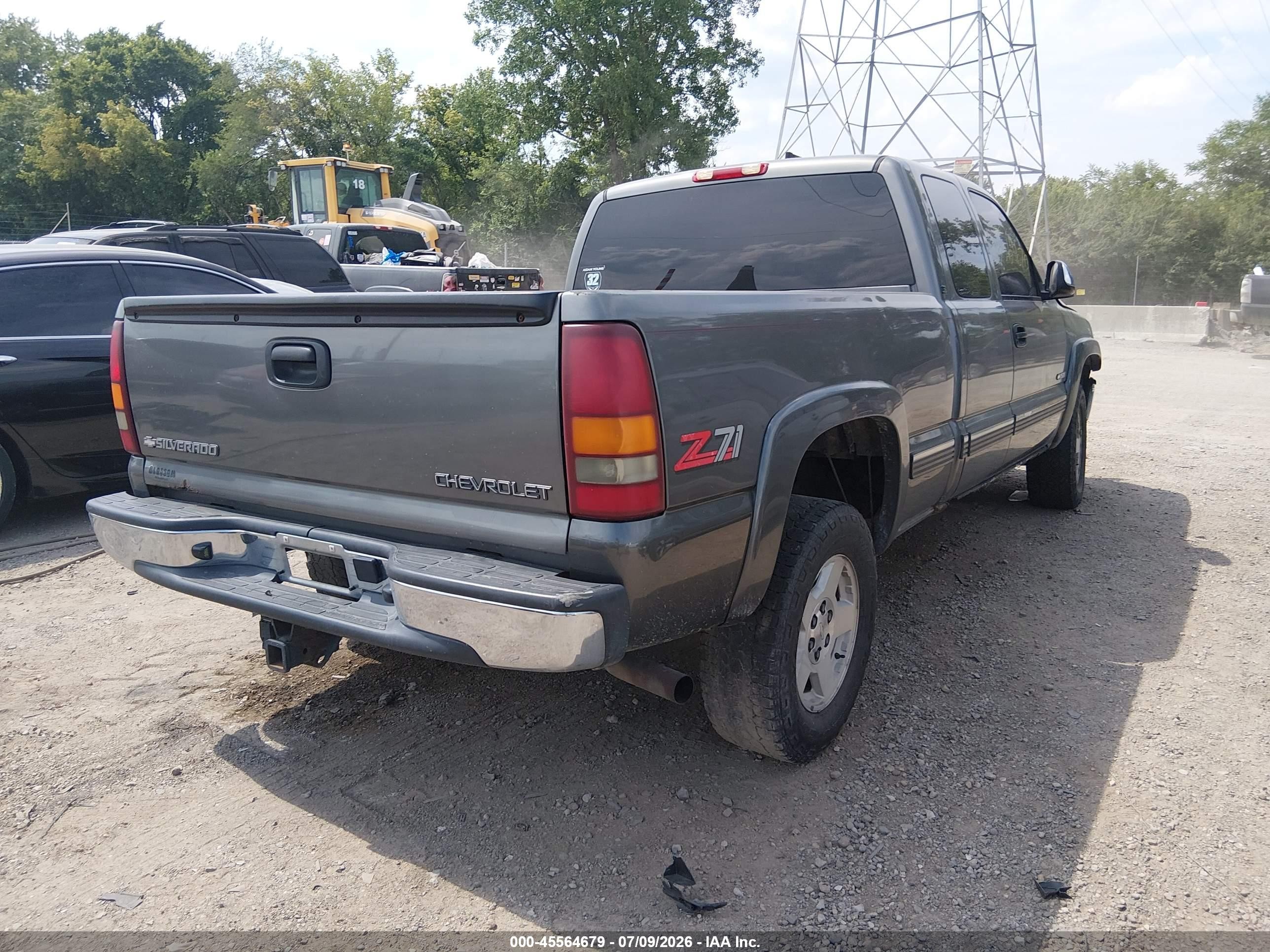 2000 Chevrolet Silverado 1500 Ls Gray vin: 2GCEK19V3Y1232791