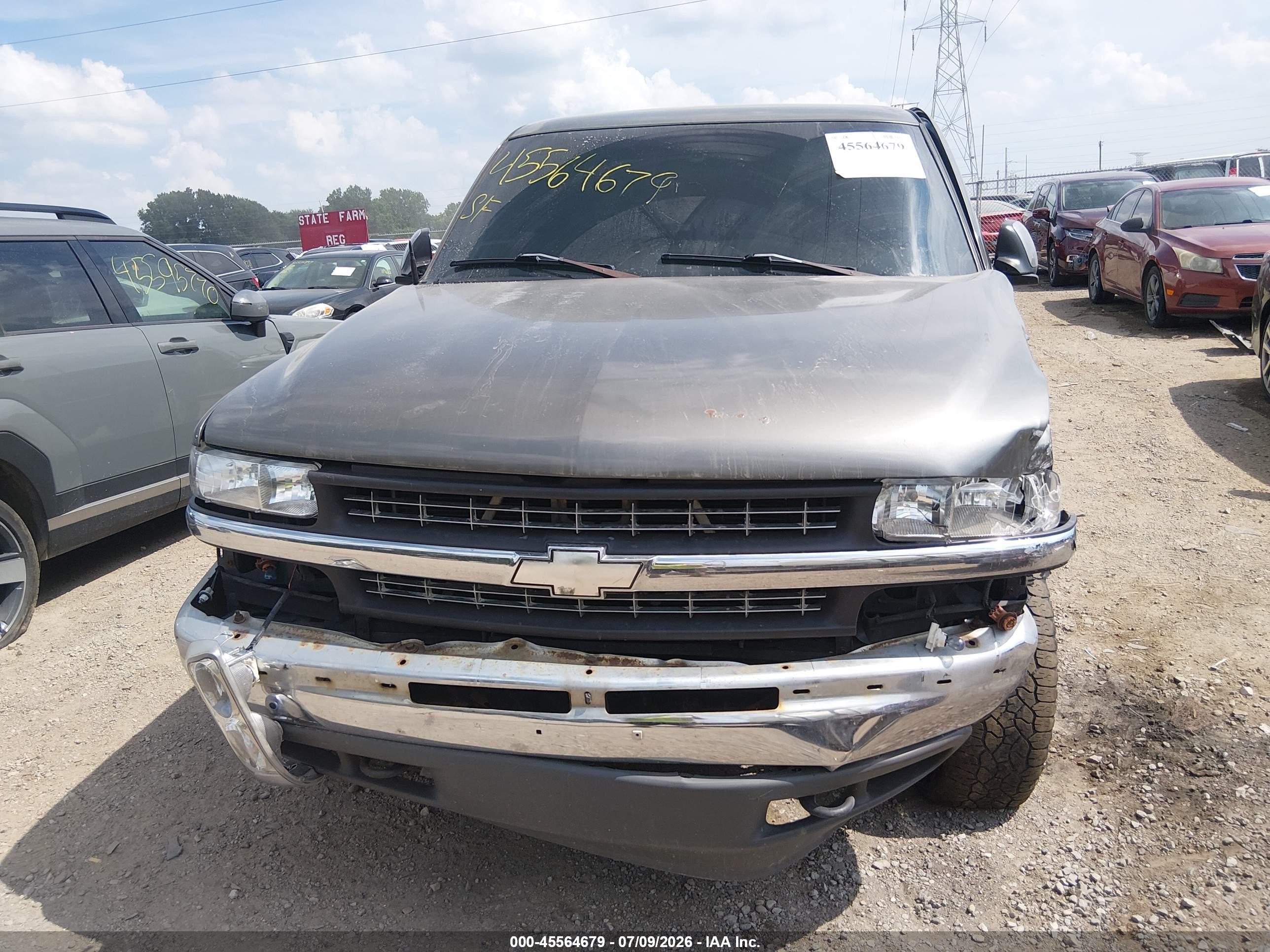 2000 Chevrolet Silverado 1500 Ls Gray vin: 2GCEK19V3Y1232791