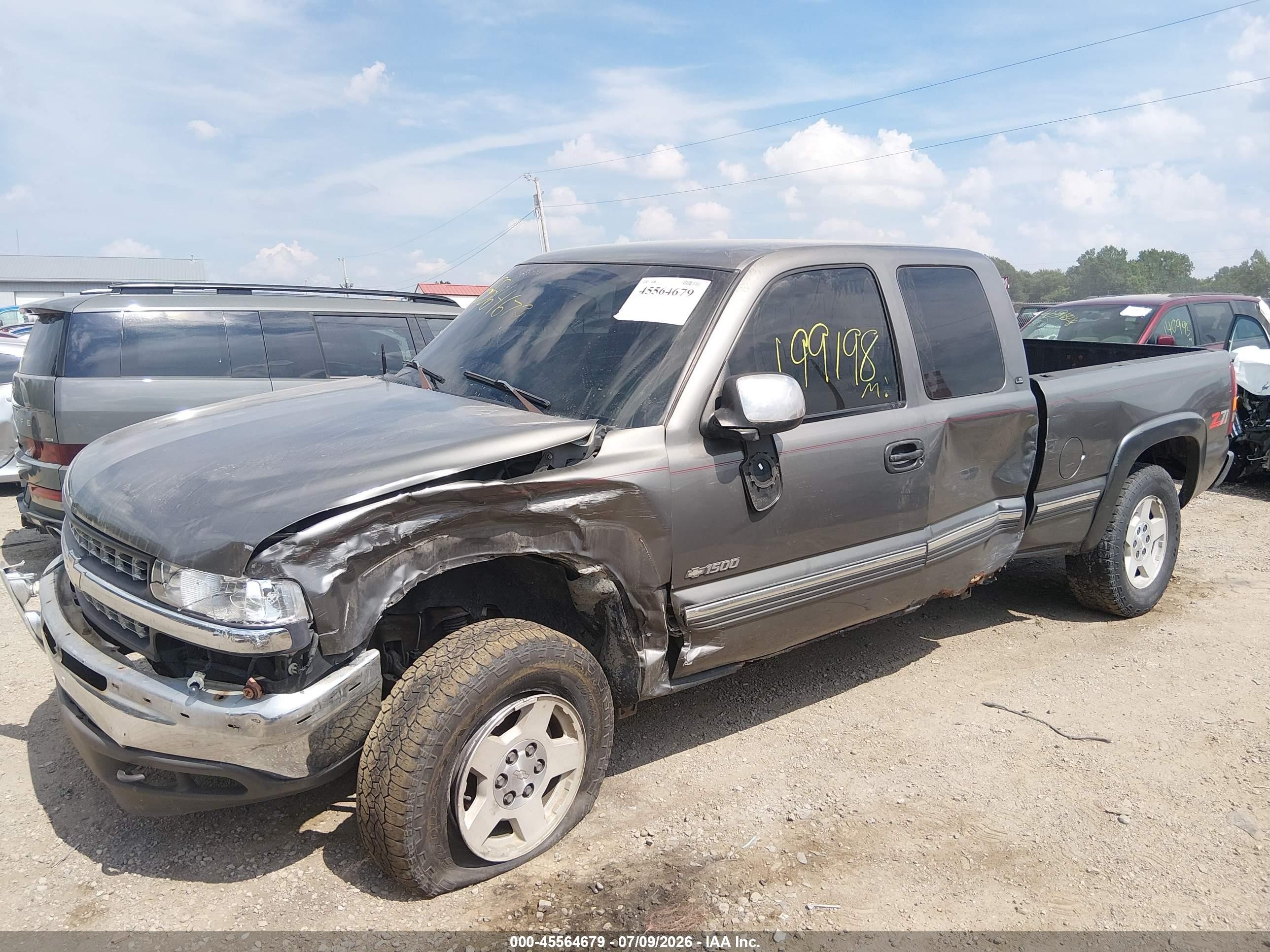 2000 Chevrolet Silverado 1500 Ls Gray vin: 2GCEK19V3Y1232791
