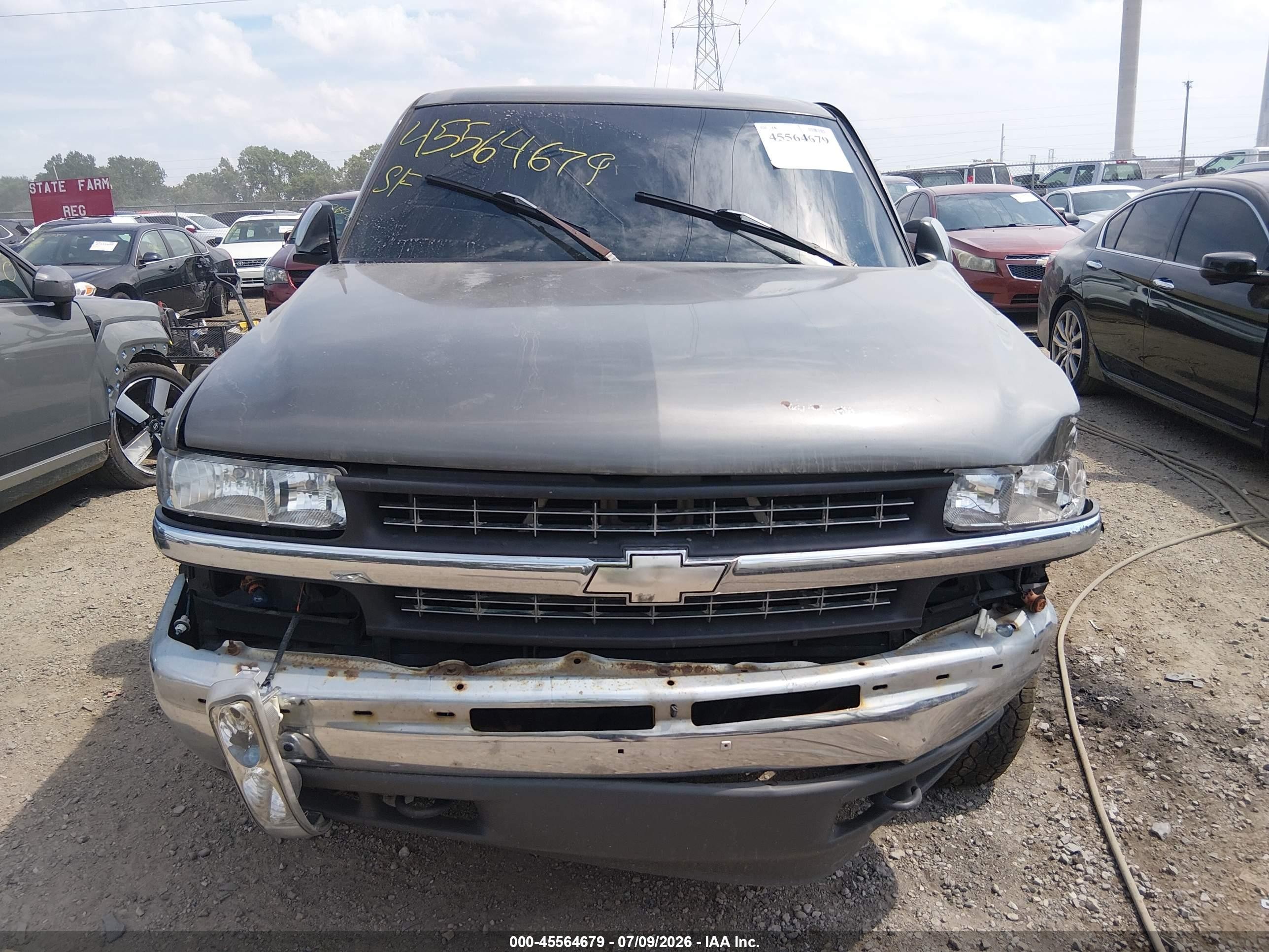 2000 Chevrolet Silverado 1500 Ls Gray vin: 2GCEK19V3Y1232791