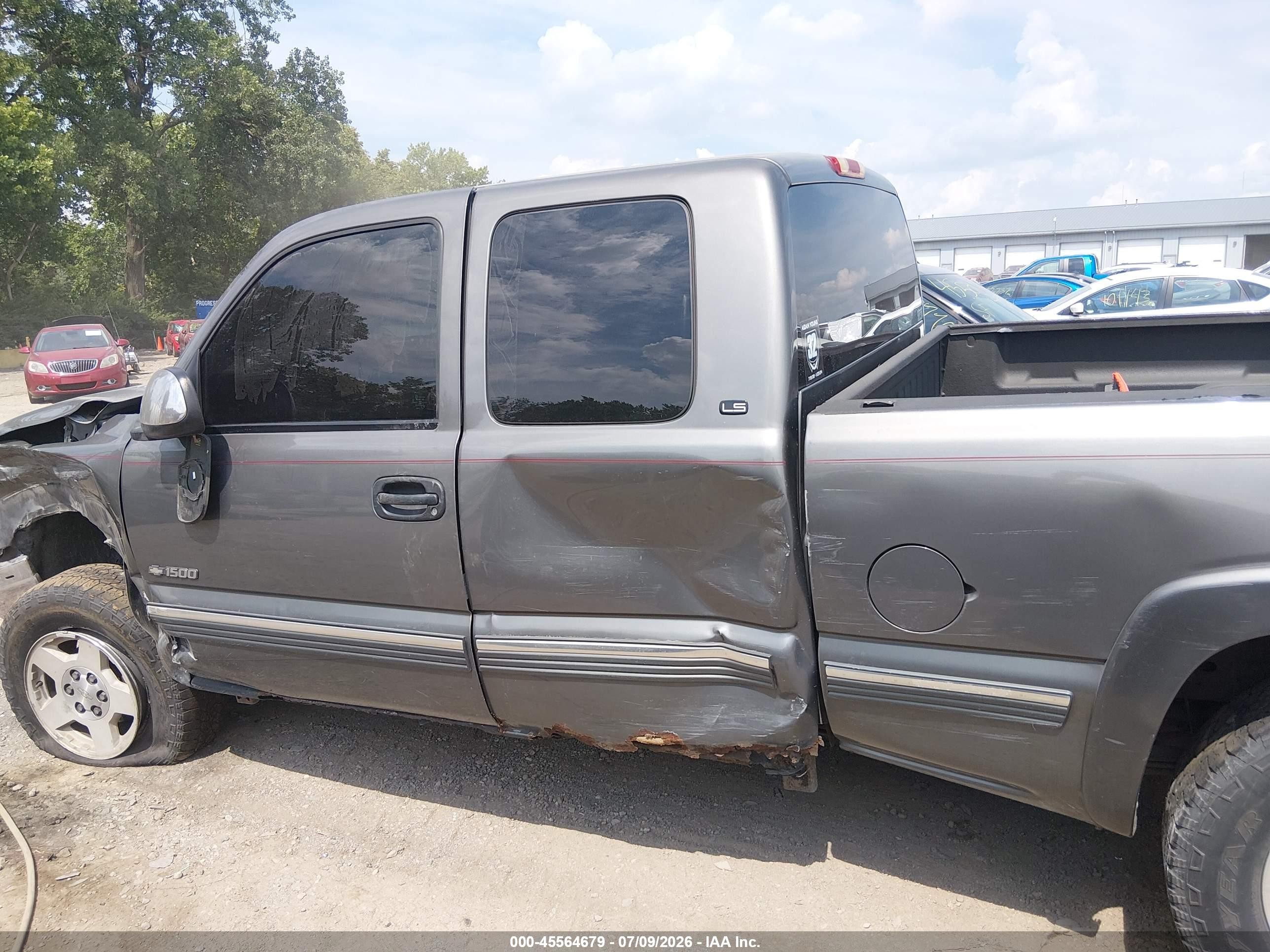 2000 Chevrolet Silverado 1500 Ls Gray vin: 2GCEK19V3Y1232791