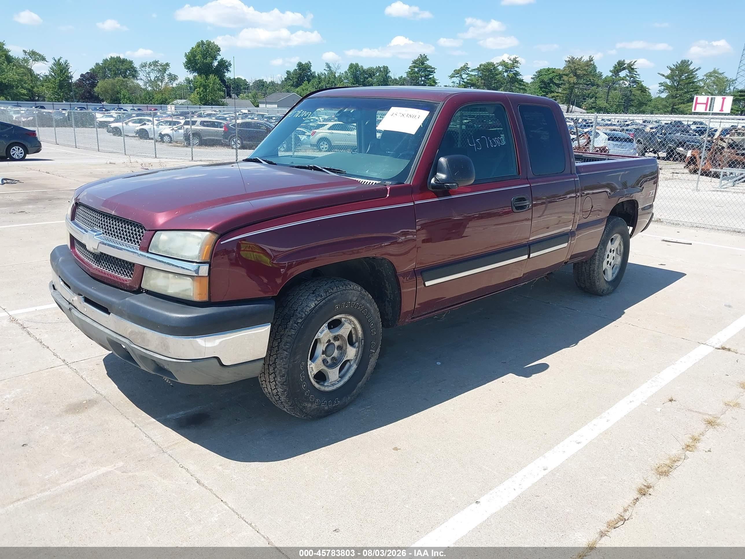2003 Chevrolet Silverado 1500 Ls Бордовый vin: 2GCEK19V631256592