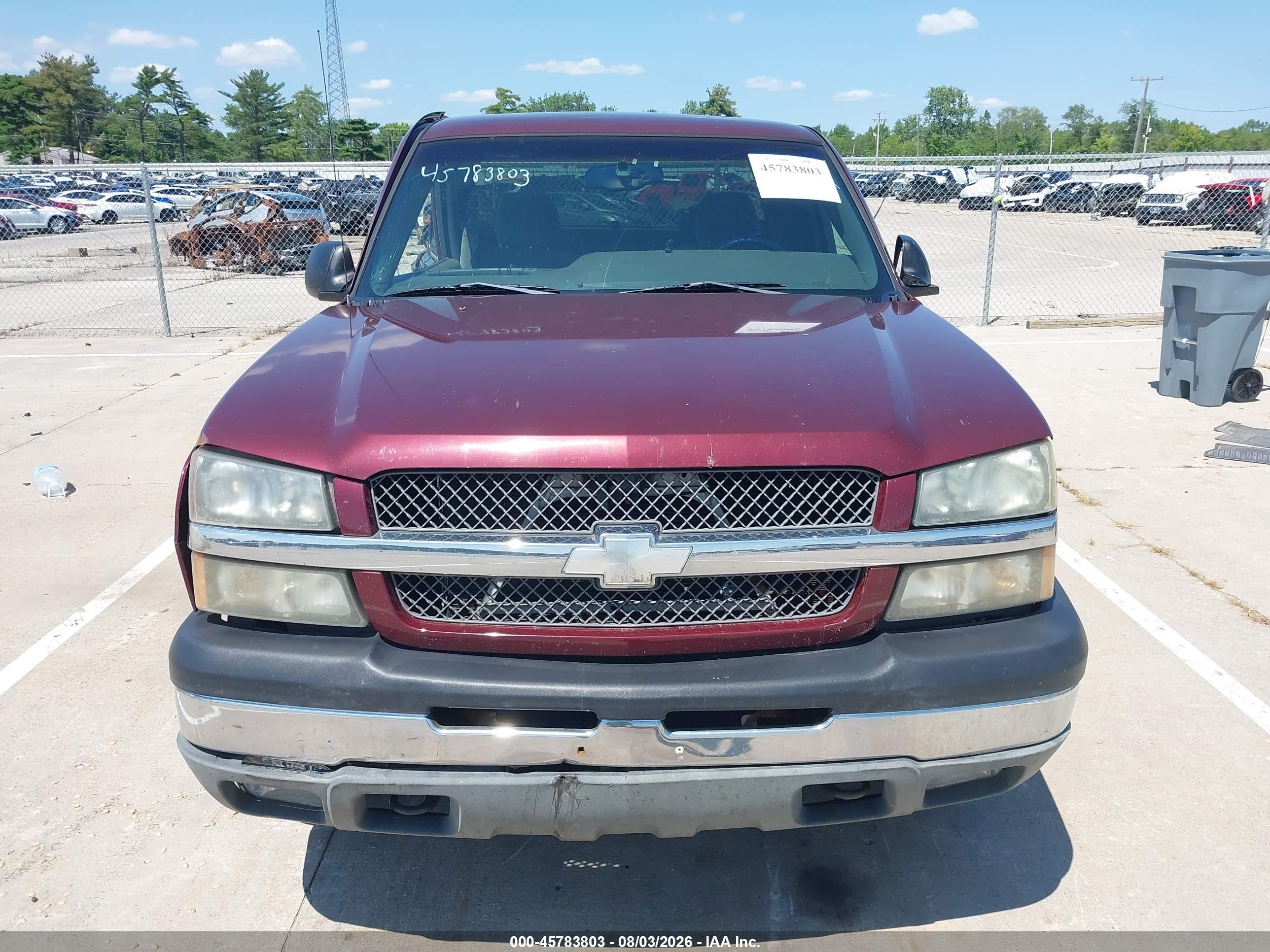2003 Chevrolet Silverado 1500 Ls Бордовый vin: 2GCEK19V631256592
